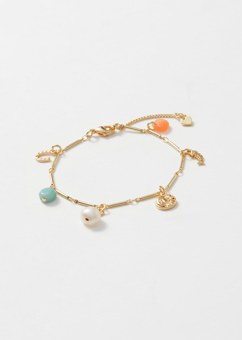 Image of Pulsera con dijes y una delicada cadena