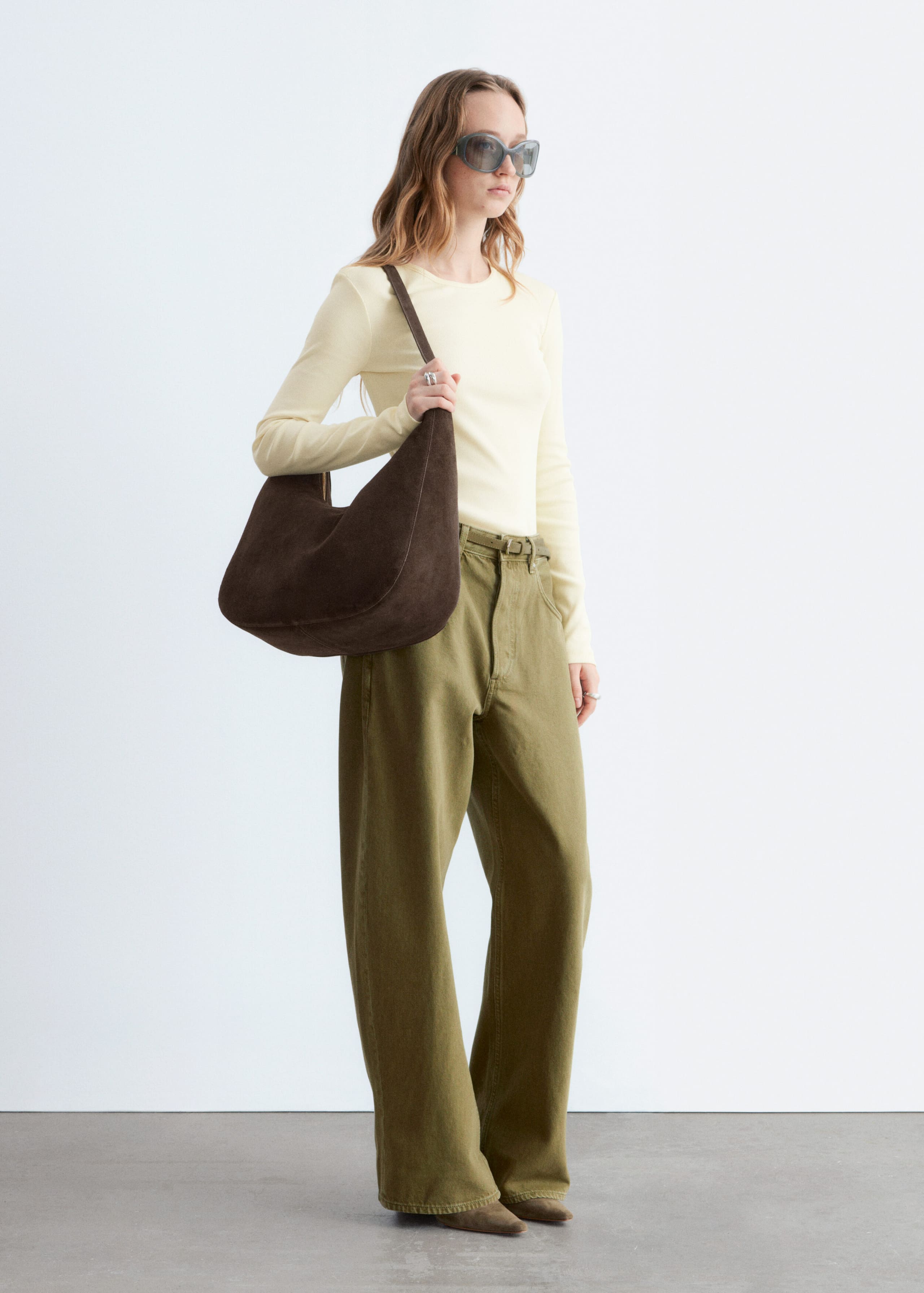 Image of Ribbed Long-Sleeve Top