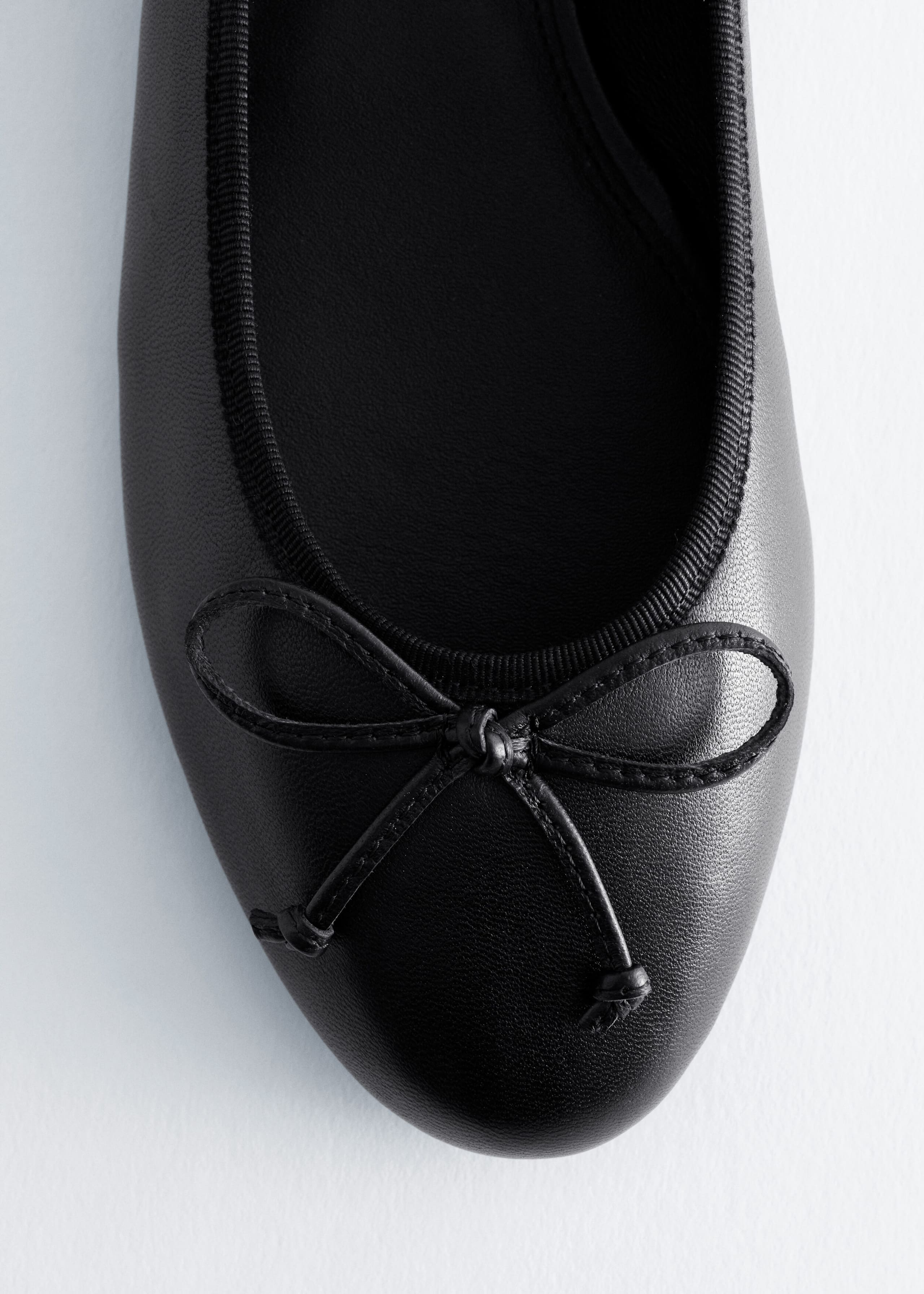 Leren ballerina's - Zwart - Stilleven