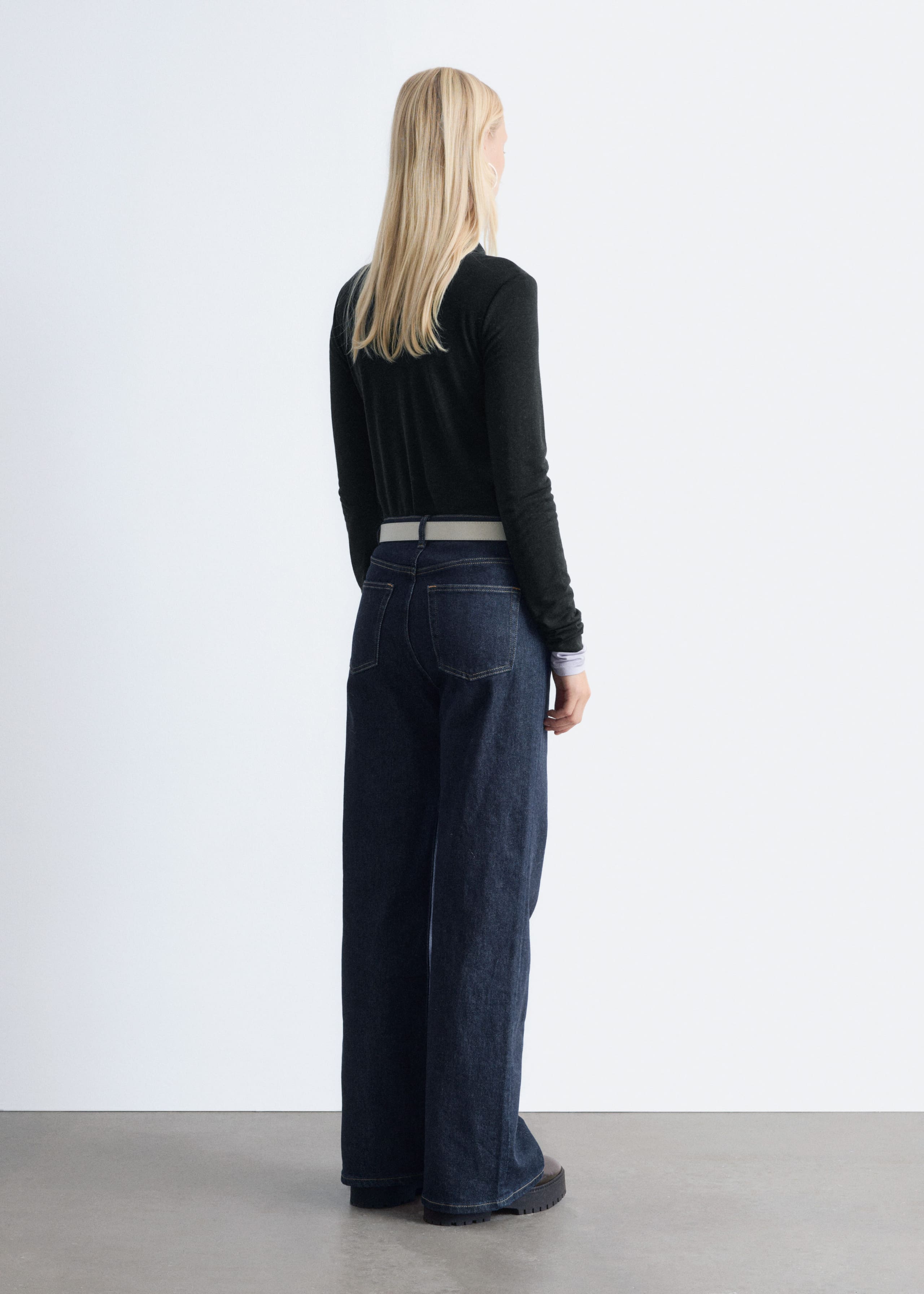 Image of Pointed-Collar Jersey Shirt