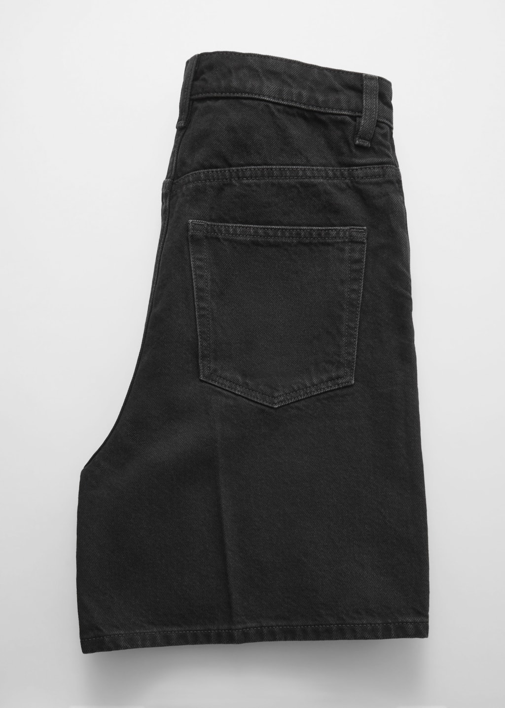 Image of Wide-Leg Denim Shorts