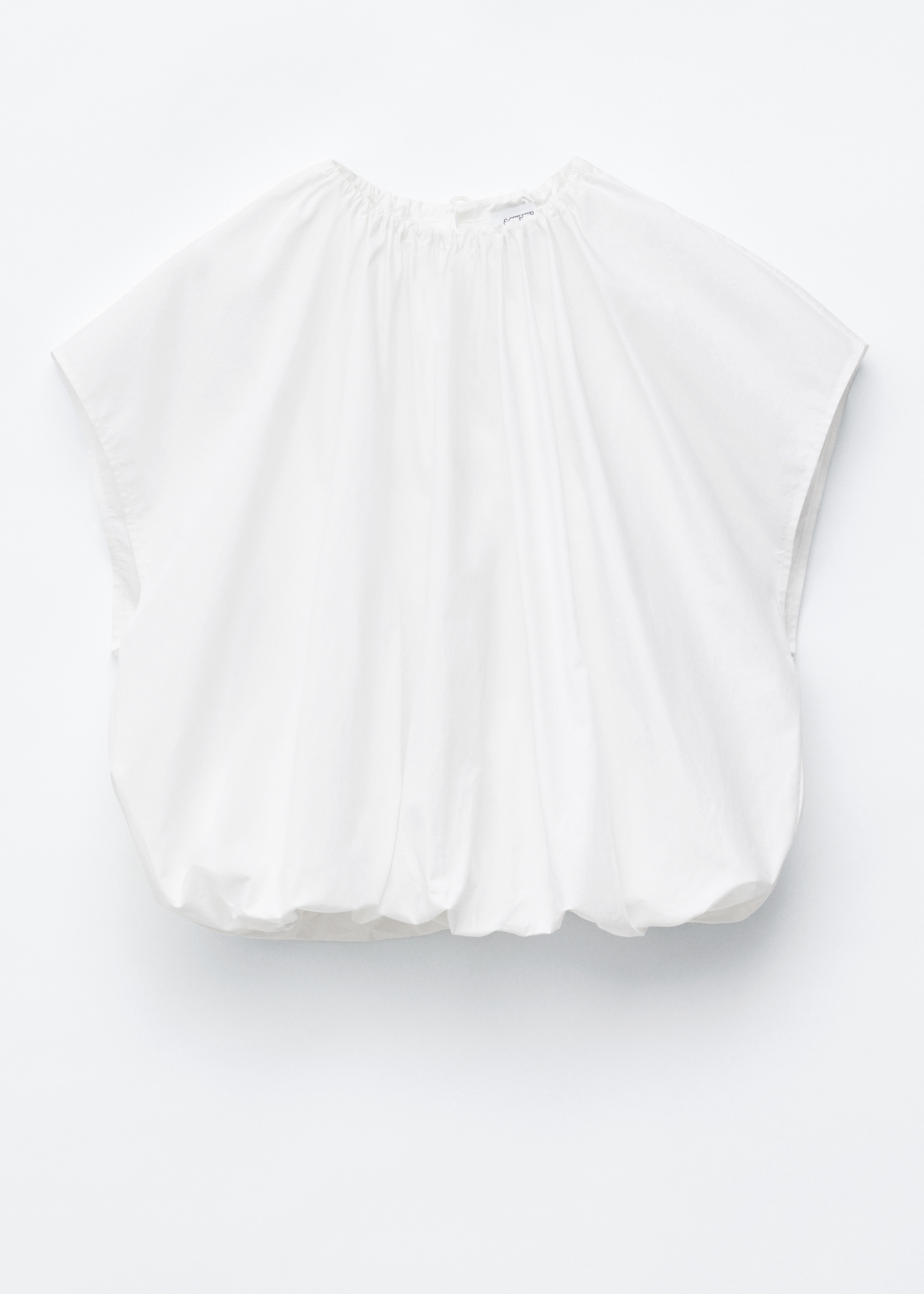 Rynkad blus i bomull