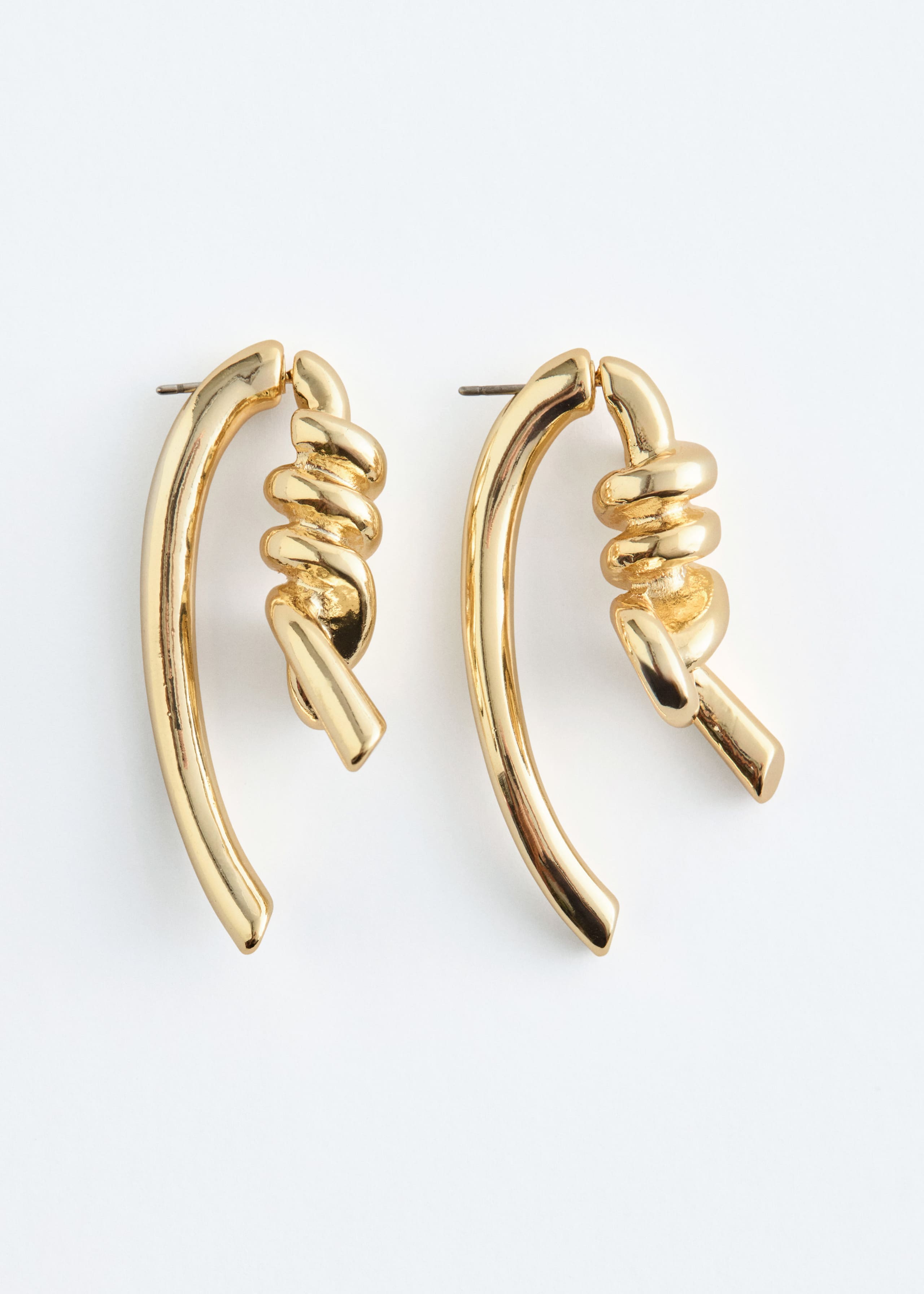 Image of Knot-Detail Front-Back Earrings