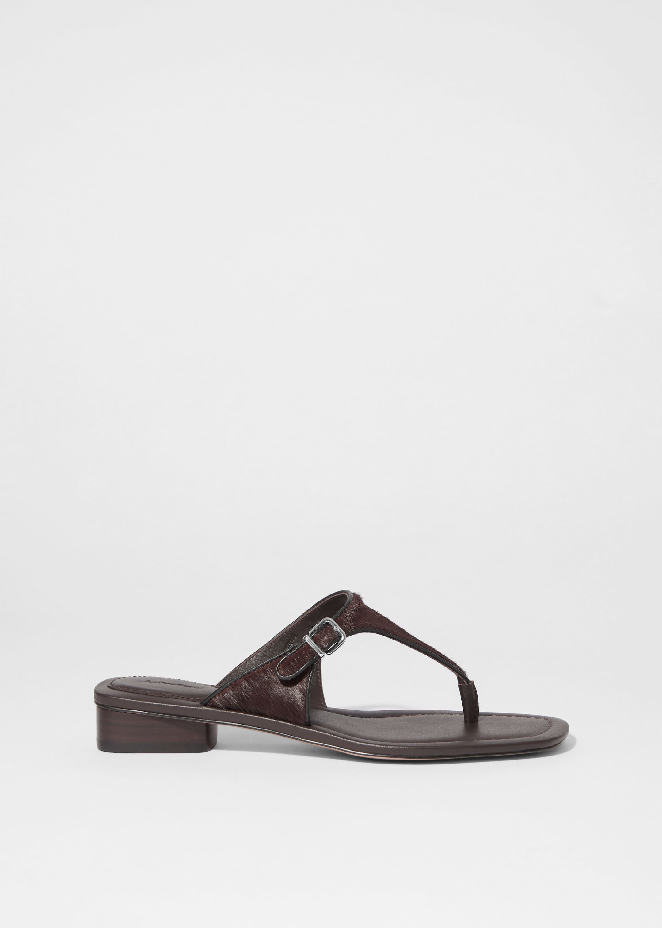 Προβολή μεγαλύτερης εικόνας: Δερμάτινα slides με αγκράφα - Καφέ Μαόνι - Ladies | H&M GR 1