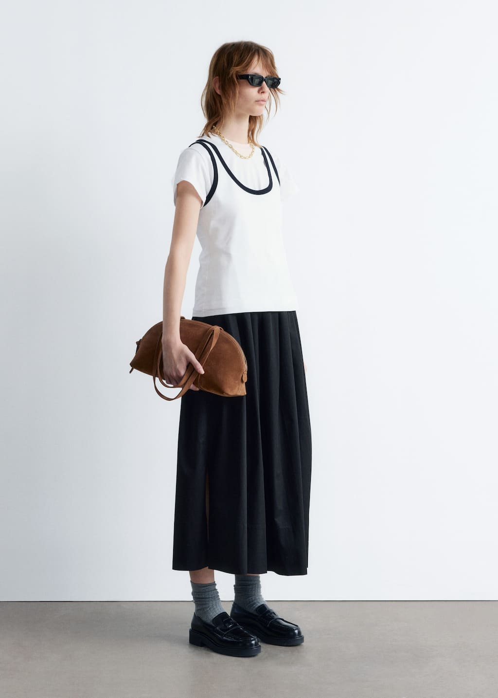 Image of Contrast-Trim Tank Top