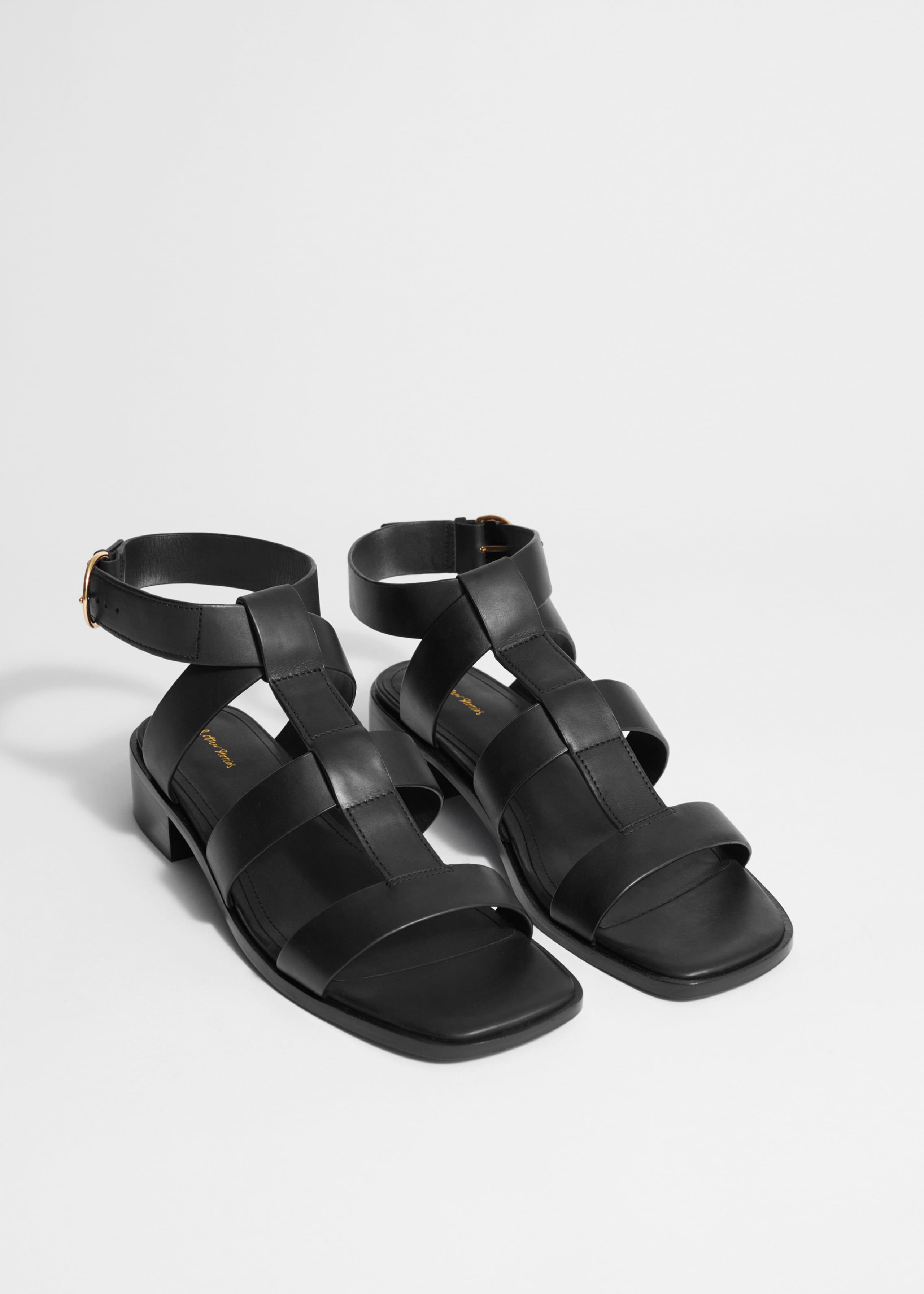 Image of Ankle-Strap Leather Sandals