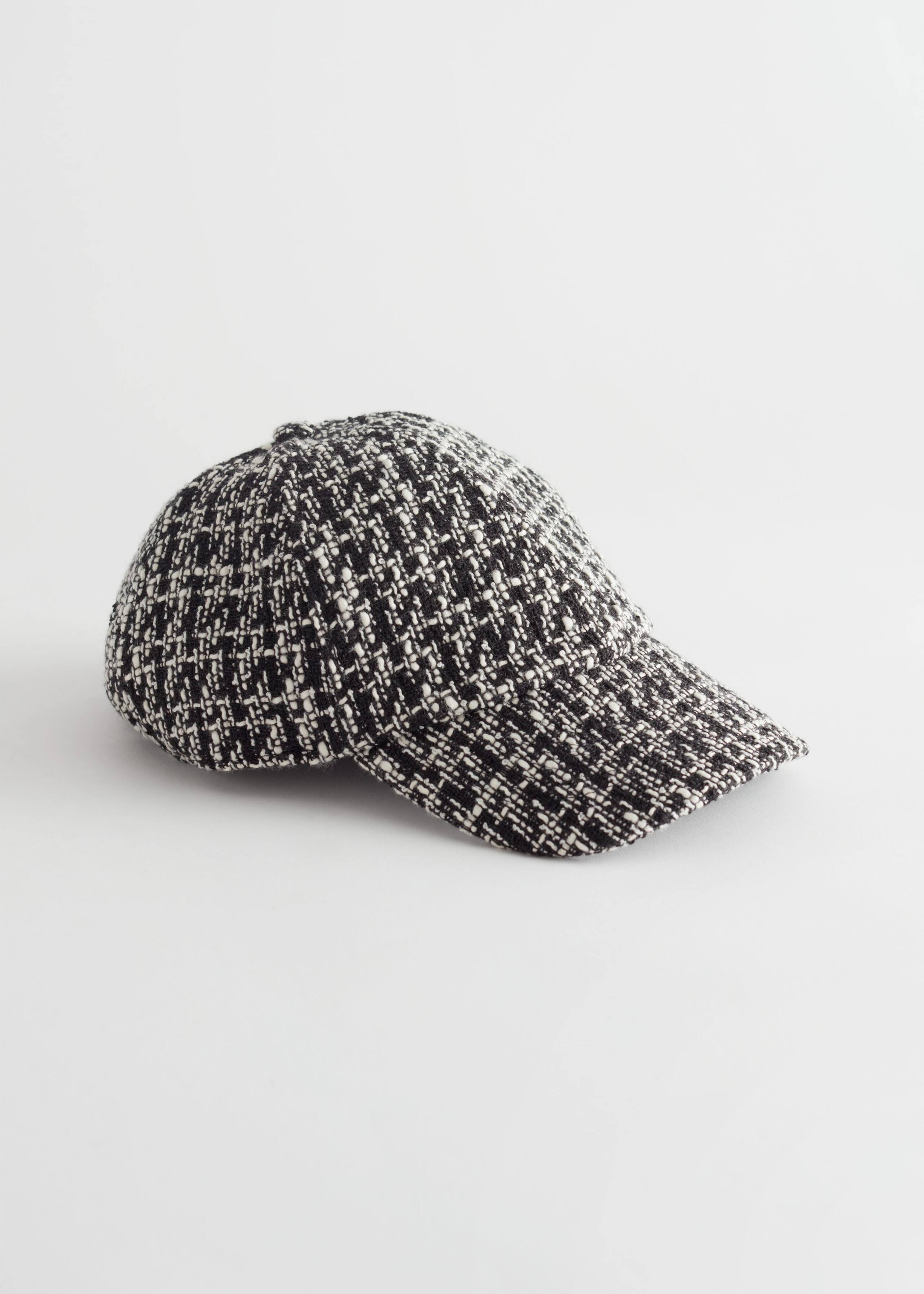 Tweed Baseball Cap - Black/White - Still Life