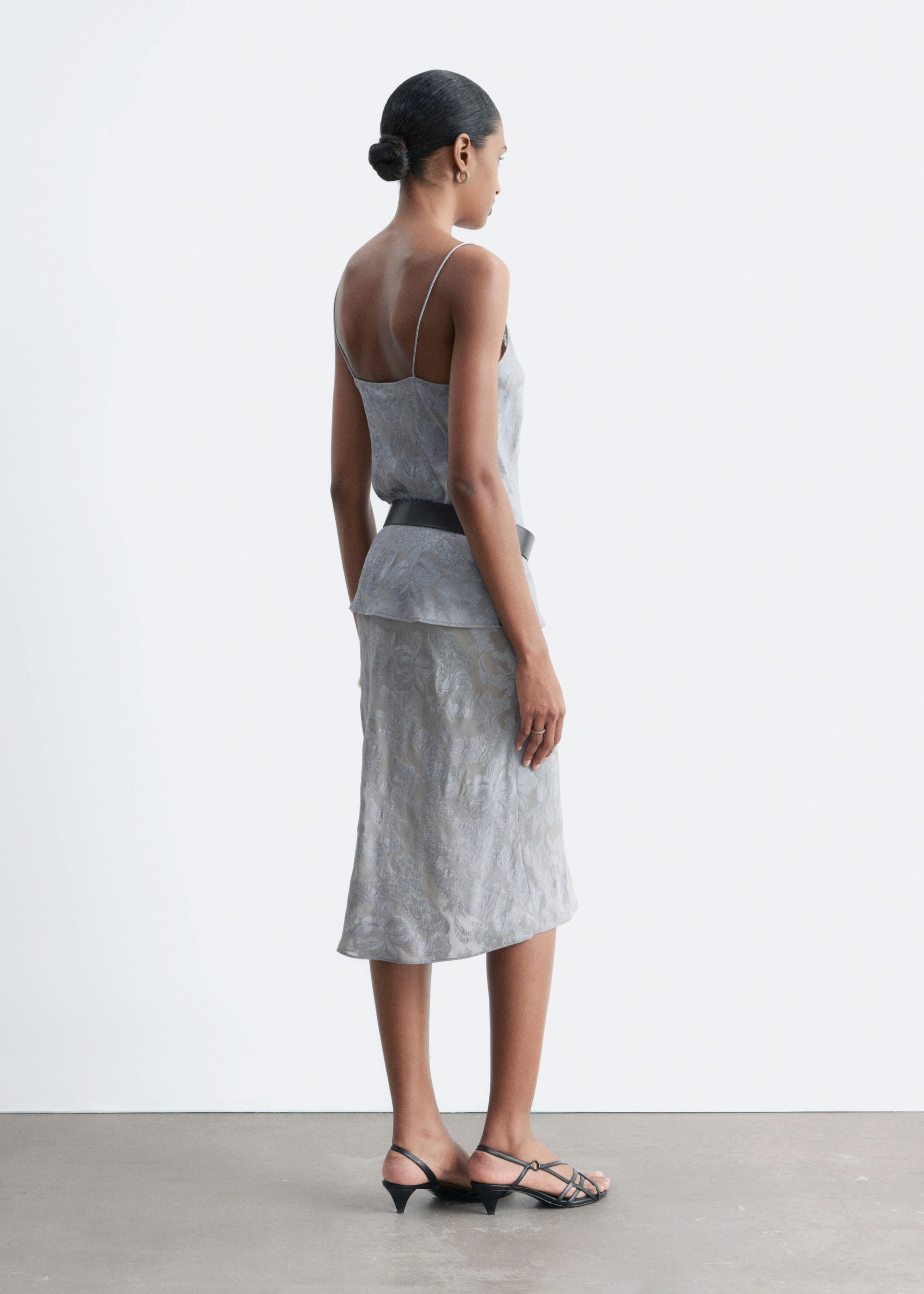 Image of Viscose-Silk fJacquard Midi Skirt