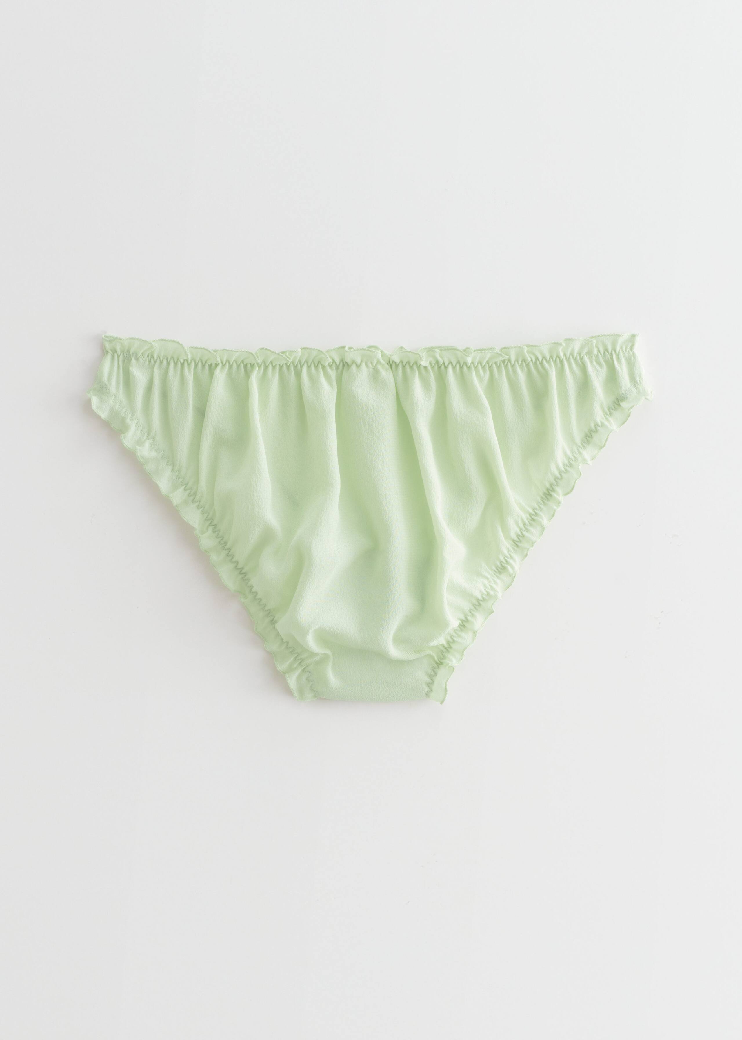 Ruffled Mulberry Silk Briefs - Lilac - Natura morta