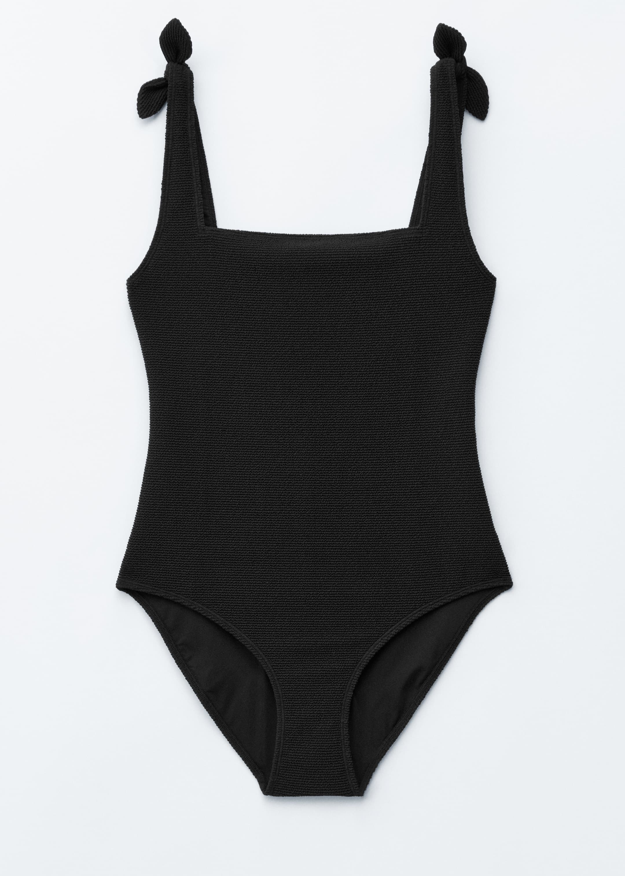 Visualizza immagine più grande: Costume da bagno in tessuto lavorato con lacci - Nero - DONNA | H&M IT 1