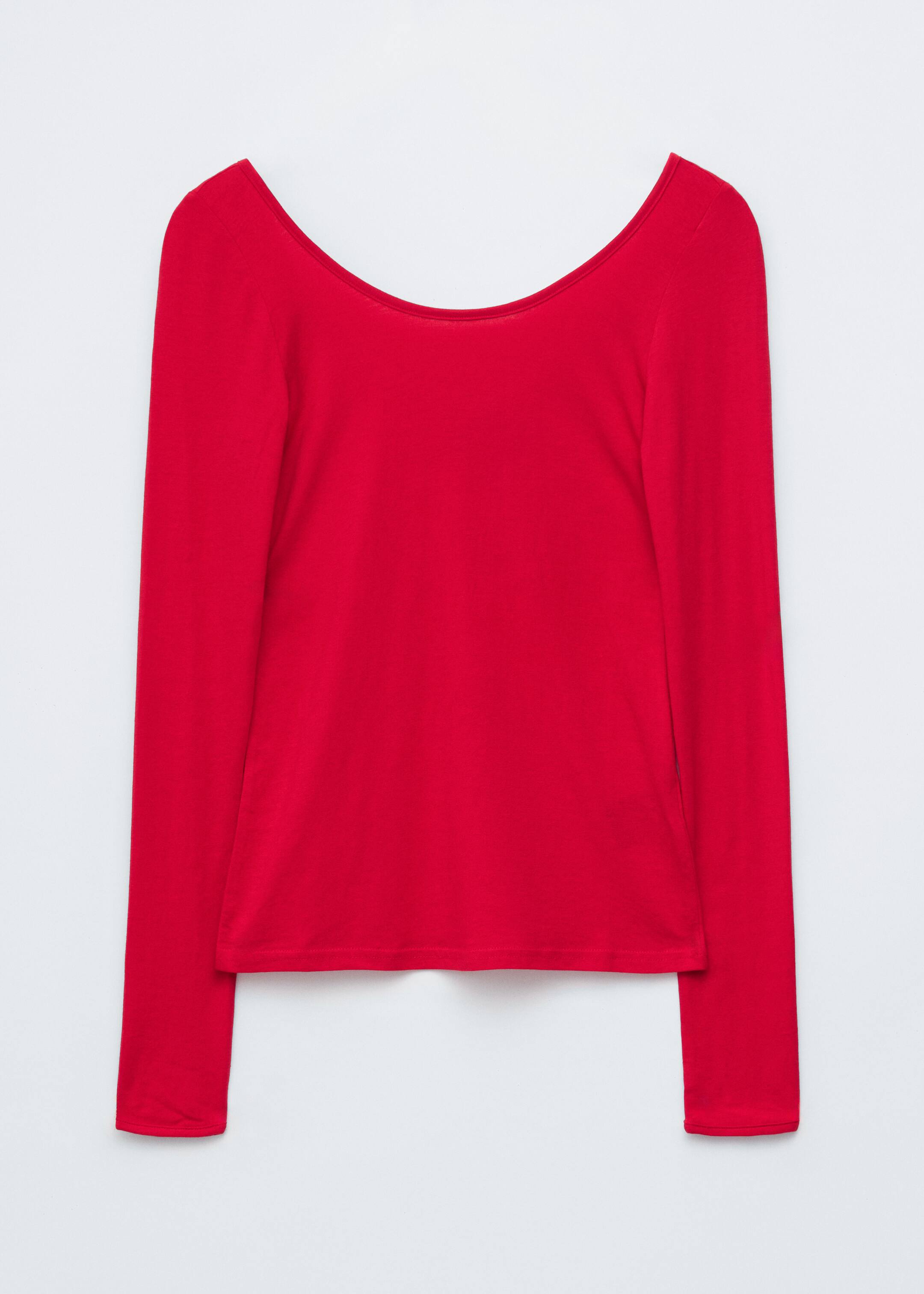 Ver imagem maior: Long-Sleeve Scoop-Neck Top - Vermelho - SENHORA | H&M PT 1
