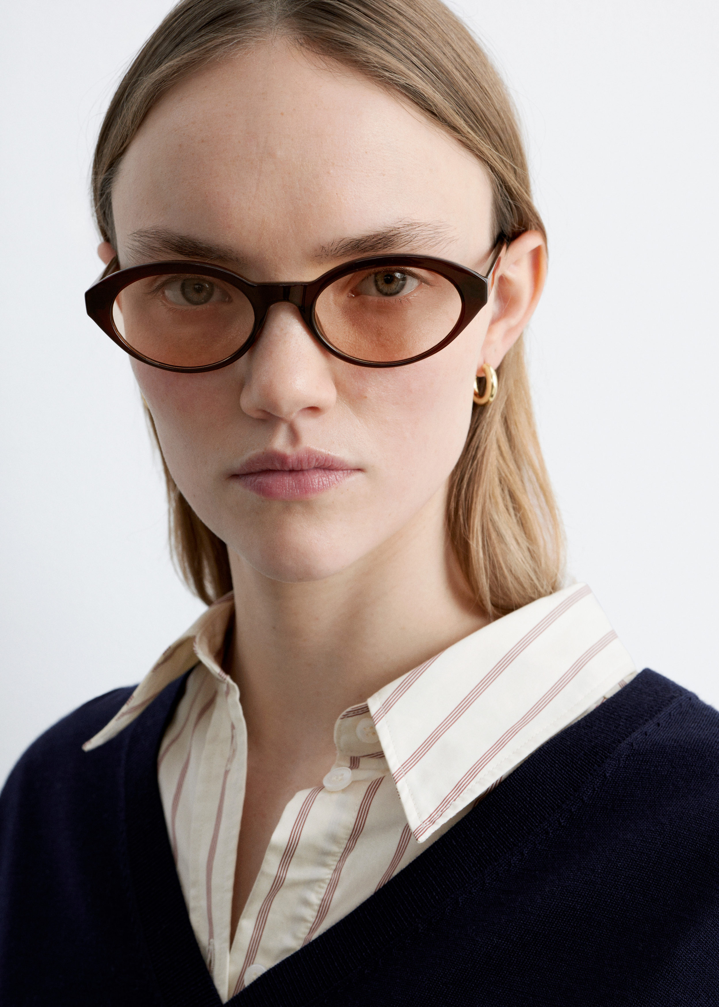 Oval-Frame Sunglasses