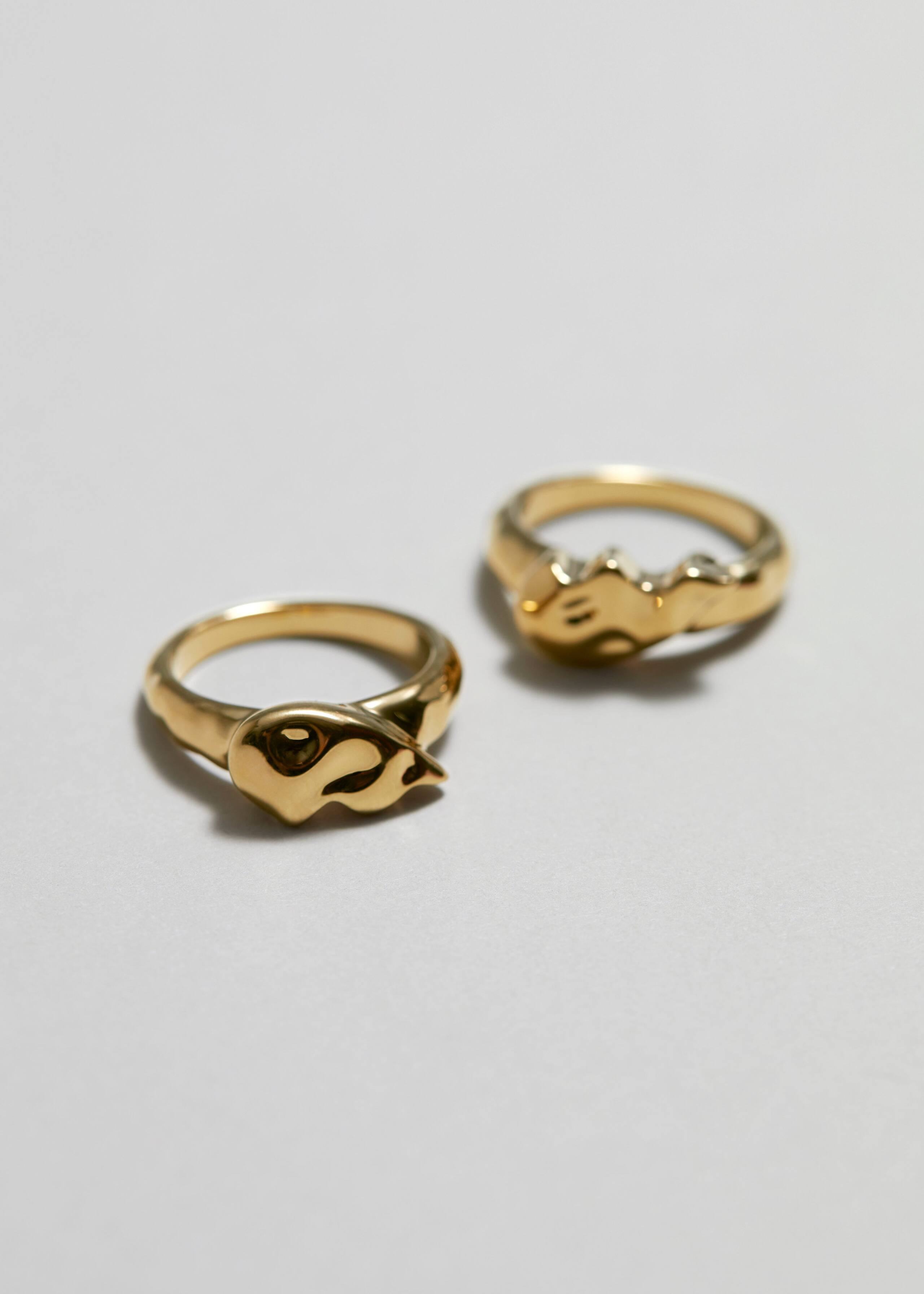 Shared Heart Rings - Gold - Still Life