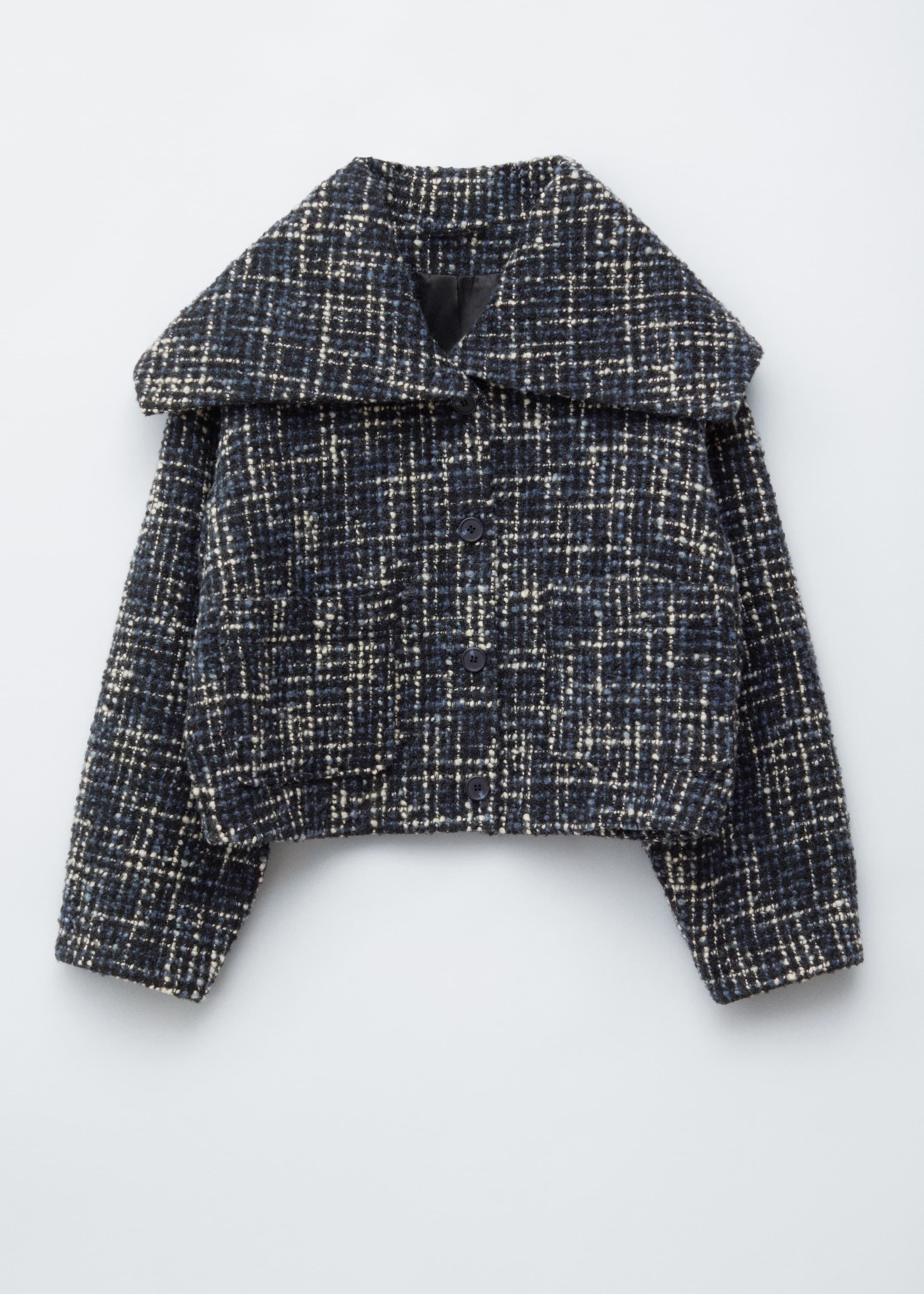 Ver imagen más grande: Chaqueta recortada de lana - Negro/Azul - MUJER | H&M ES 6