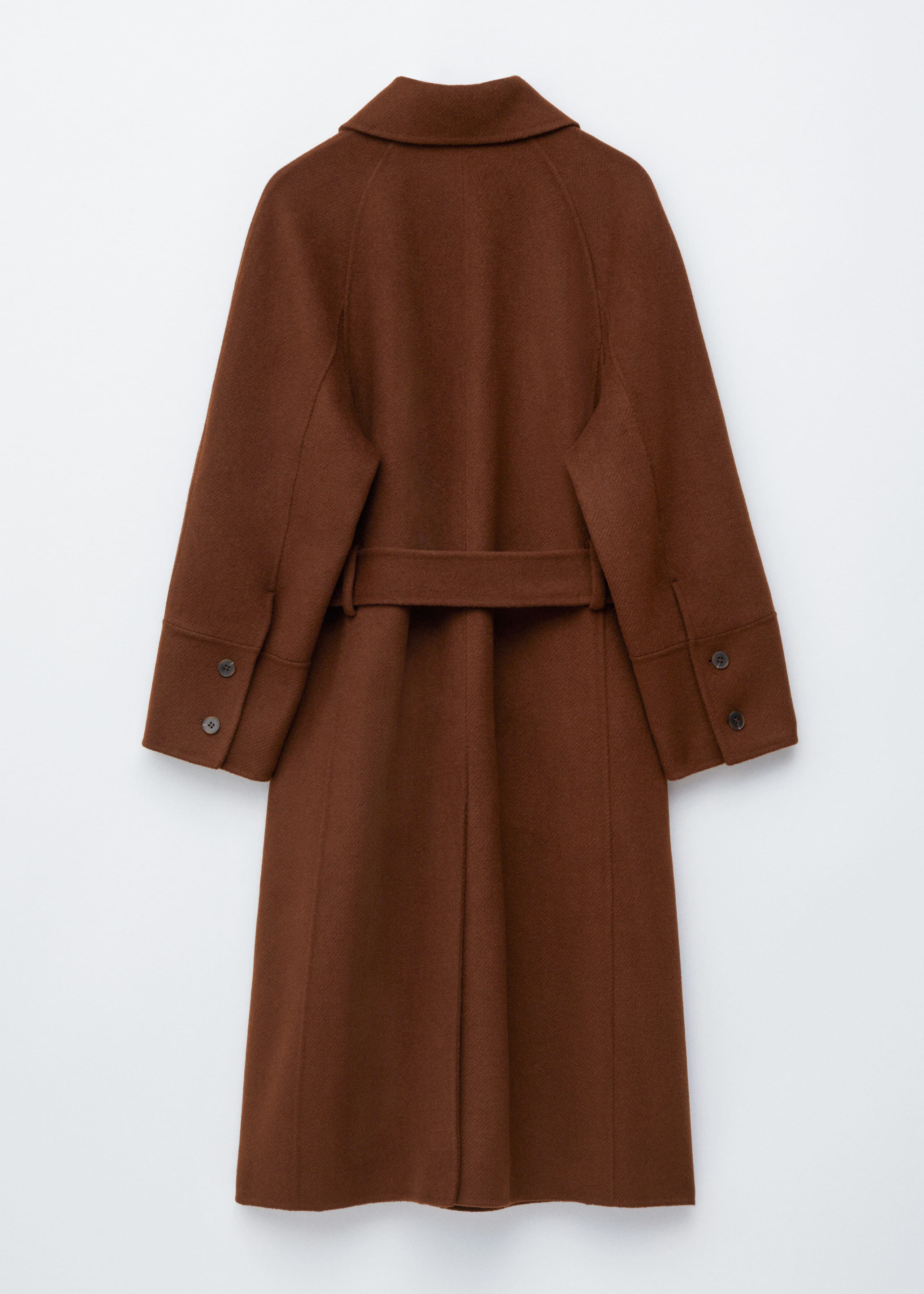 Image of Tie-Belt Wool Car Coat