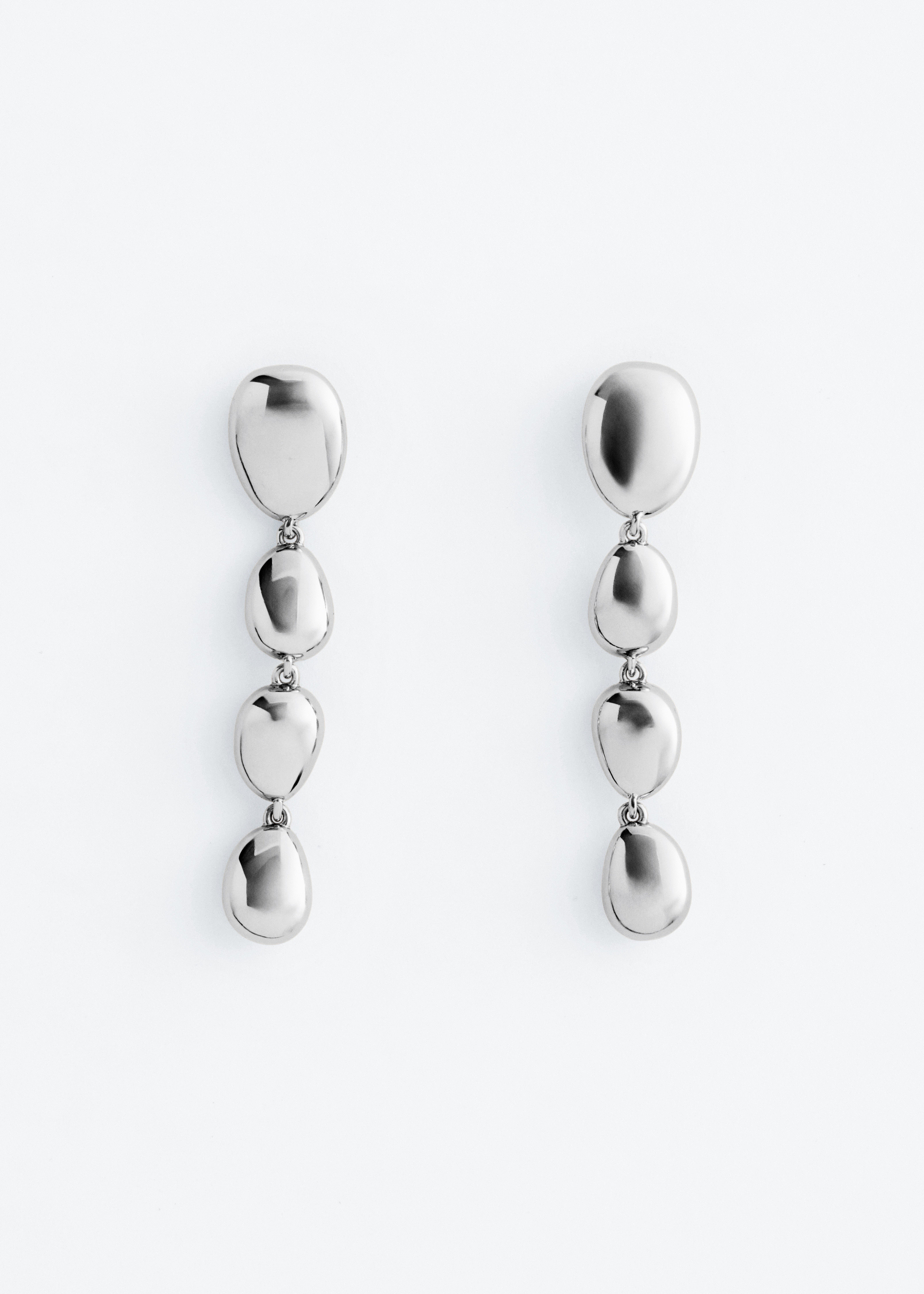 Oorbellen met hanger en kralen - Zilver/Goudkleurig