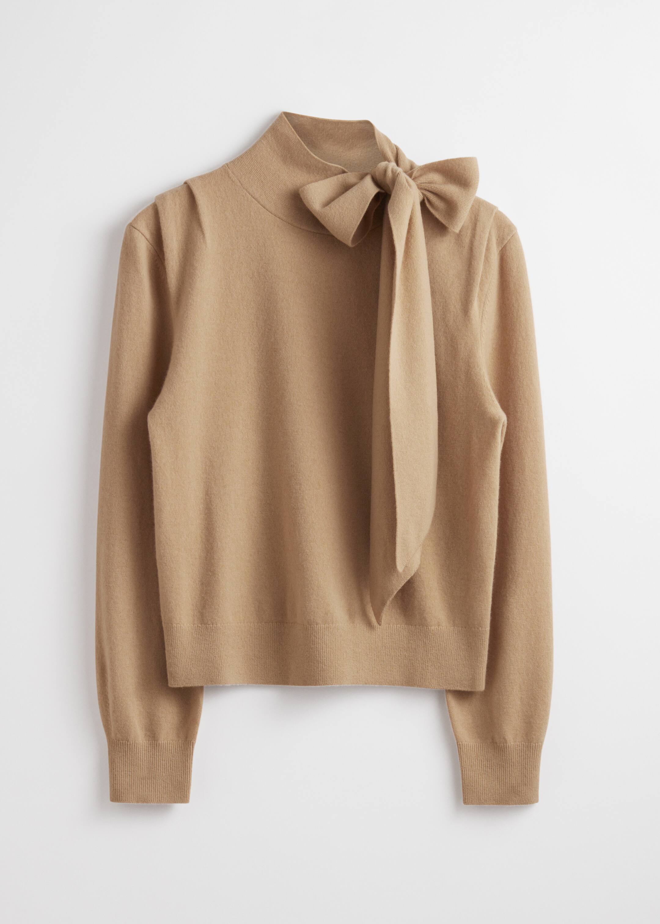 Größeres Bild ansehen: Pullover aus Merinowolle mit Bindedetail - Beige - Ladies | H&M DE 5