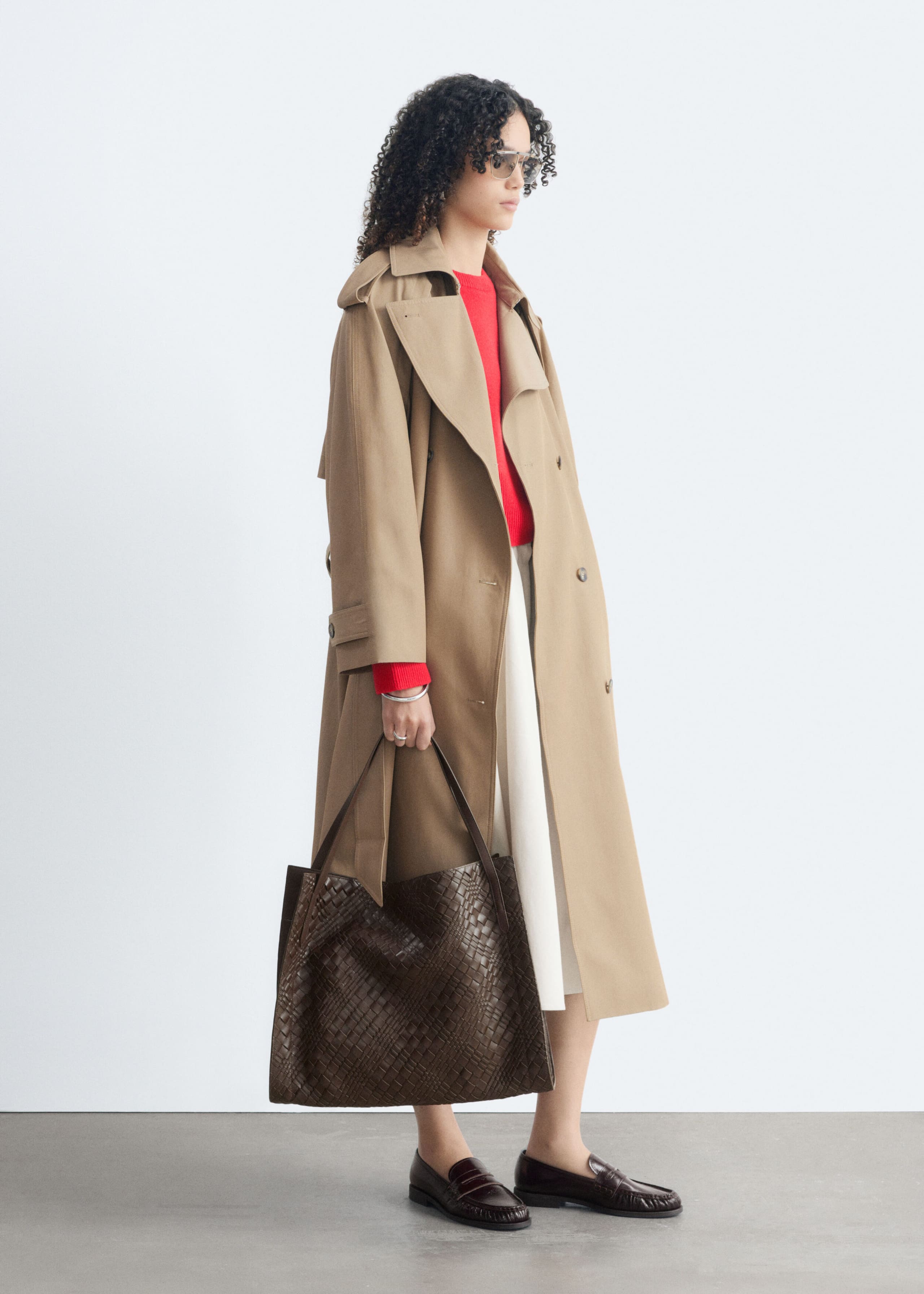 Relaxed Trench Coat - Black - Lookbook