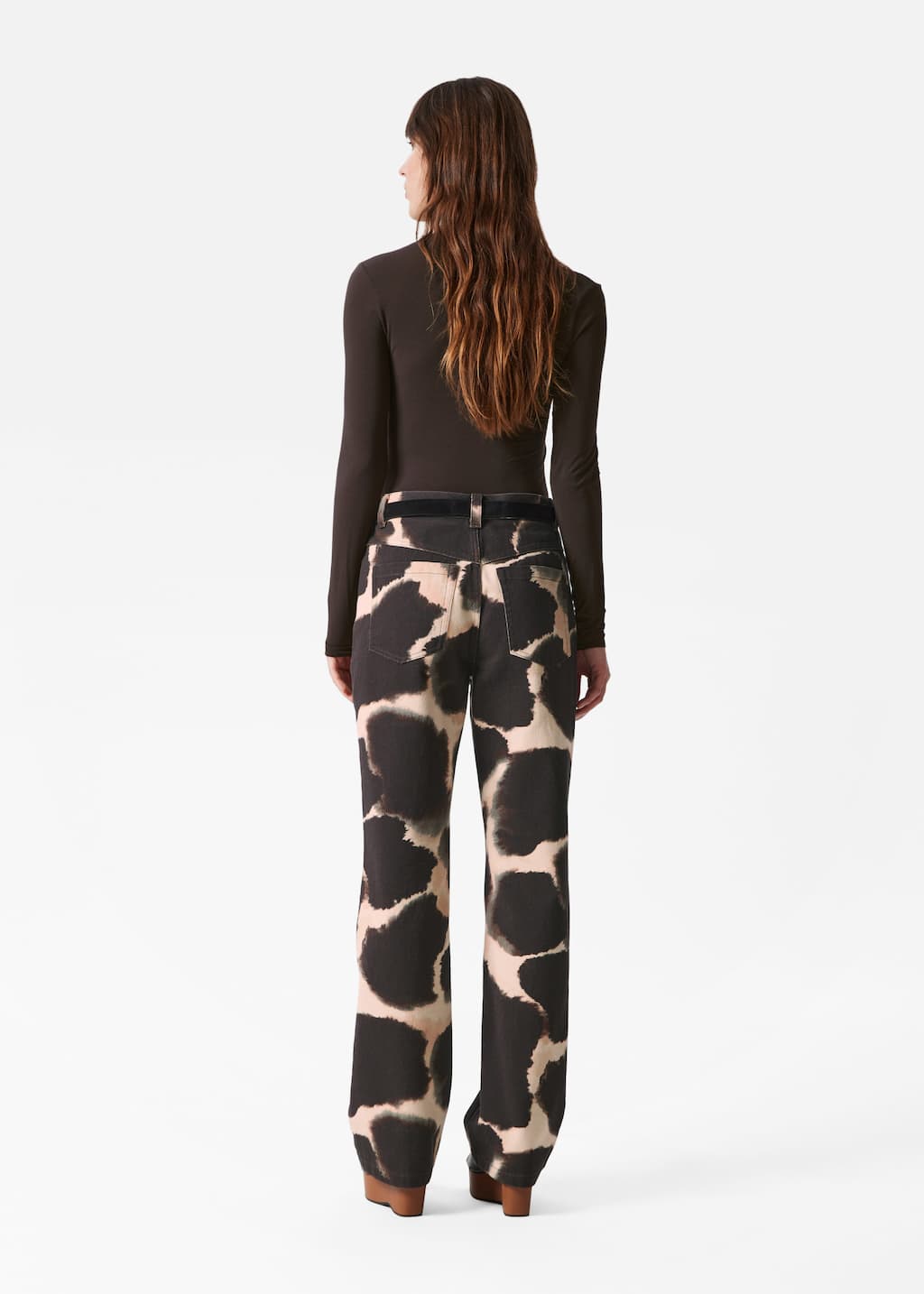 Draped Crossover Top - Dark Brown - Lookbook