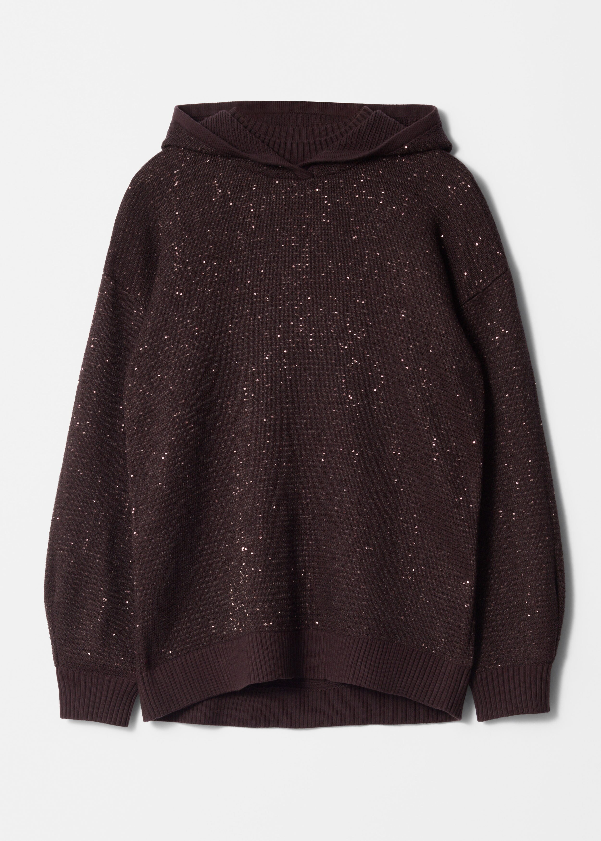 Metallic Knitted Hoodie