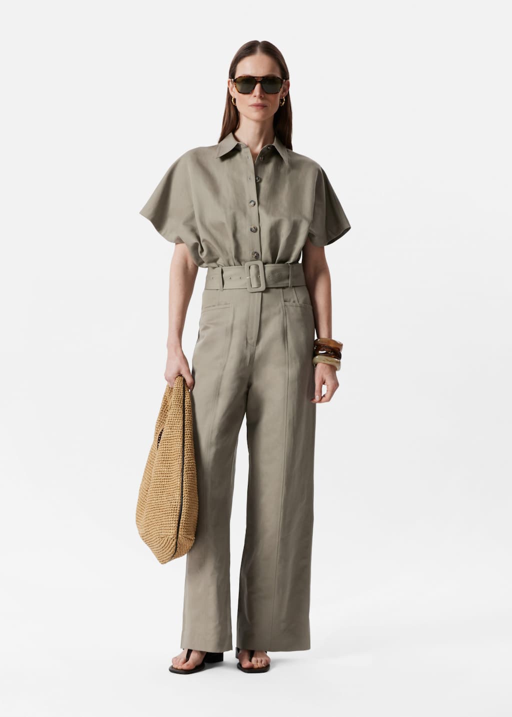 Image of Belted Jumpsuit