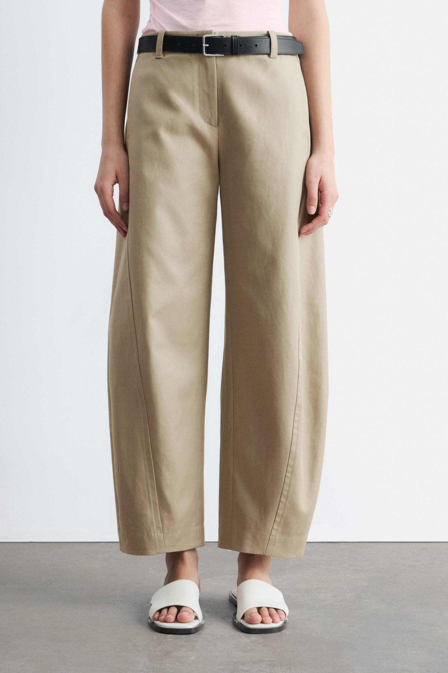 מכנסי טוויל כותנה בגזרת Barrel - 10