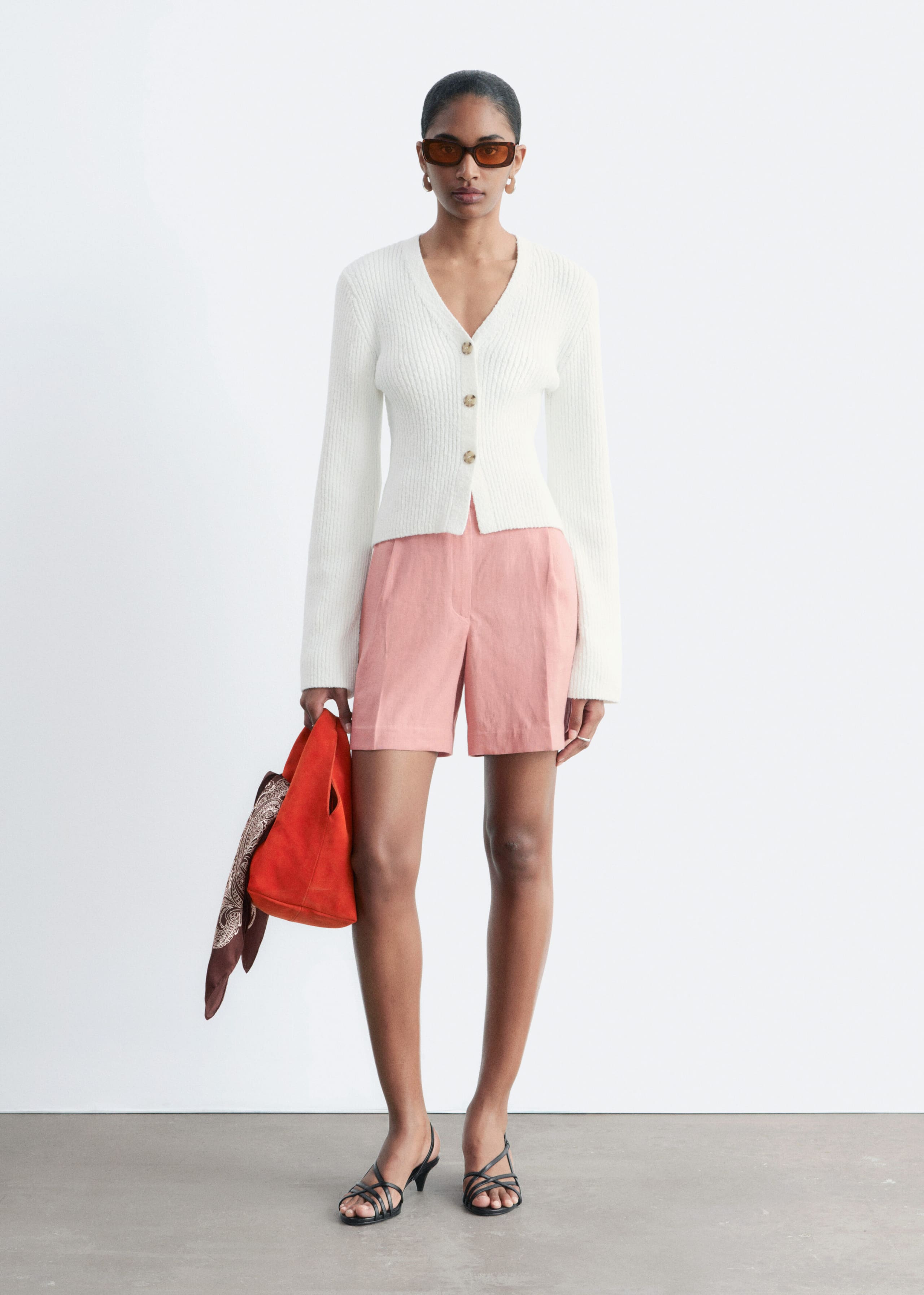 Image of Ribbed Cotton Cardigan