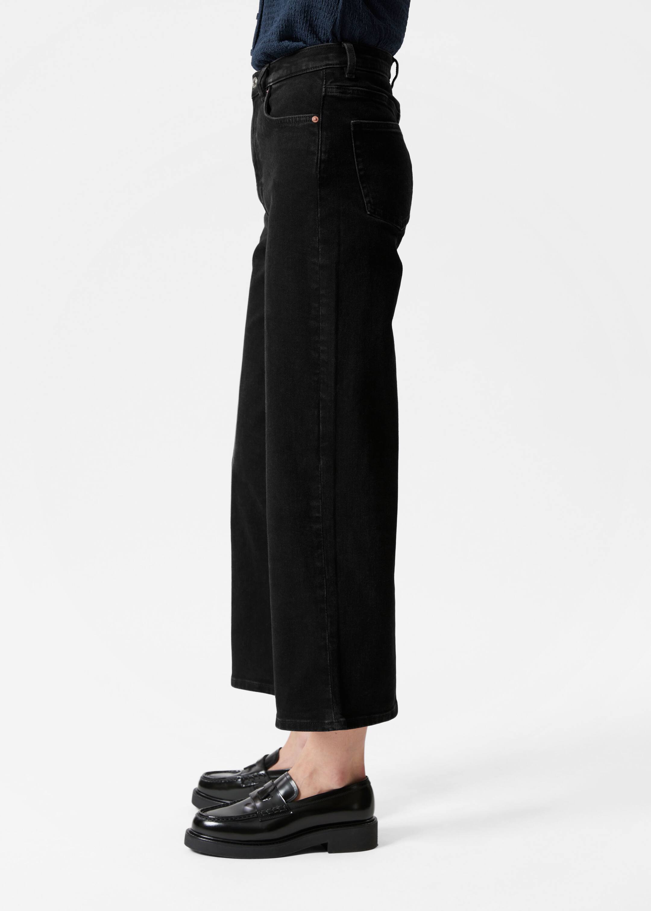 Zobacz większy obraz: Jeansy z szerokimi skróconymi nogawkami - Czarny - ONA | H&M PL 5
