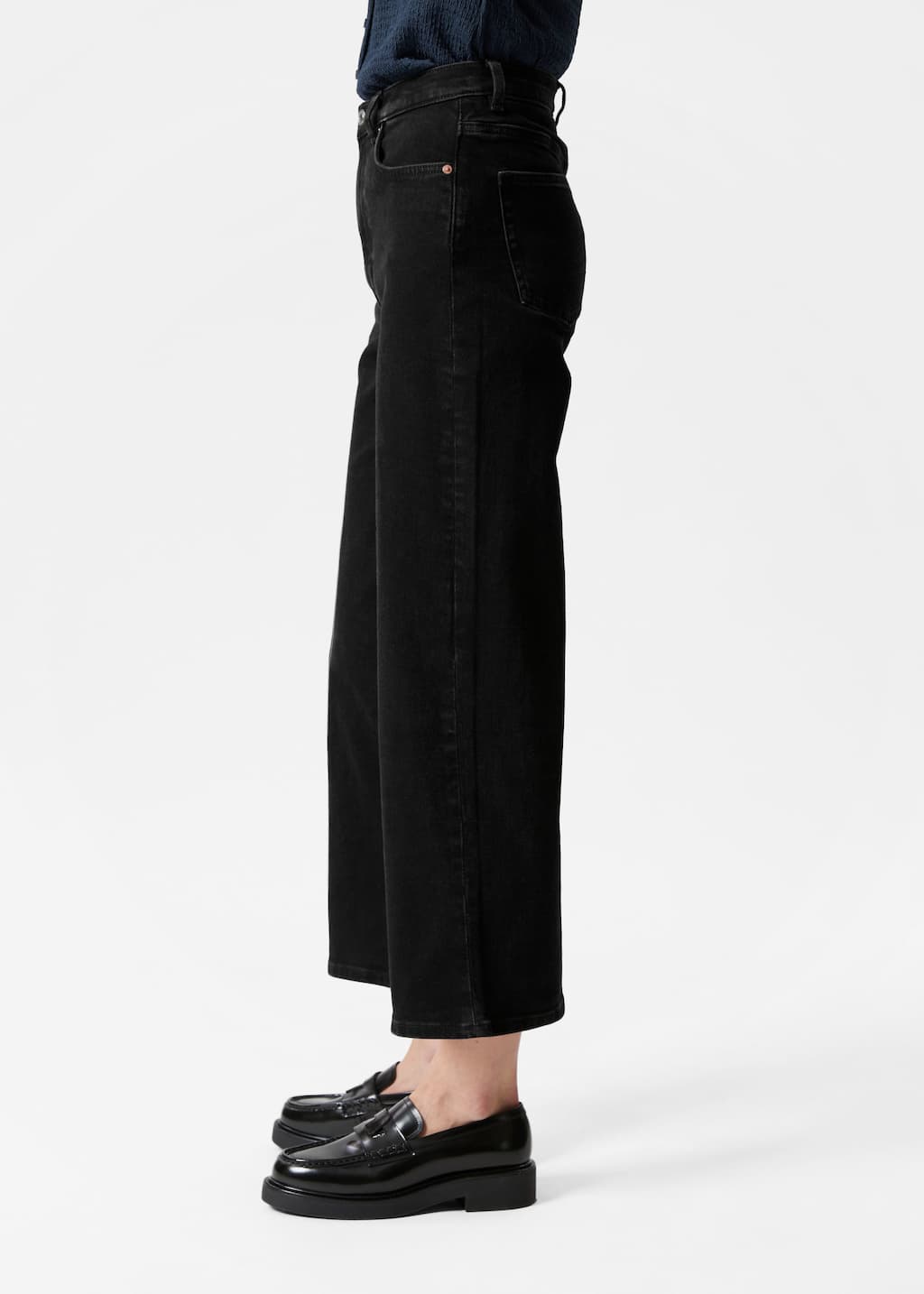 Image of Cropped Wide-Leg Jeans