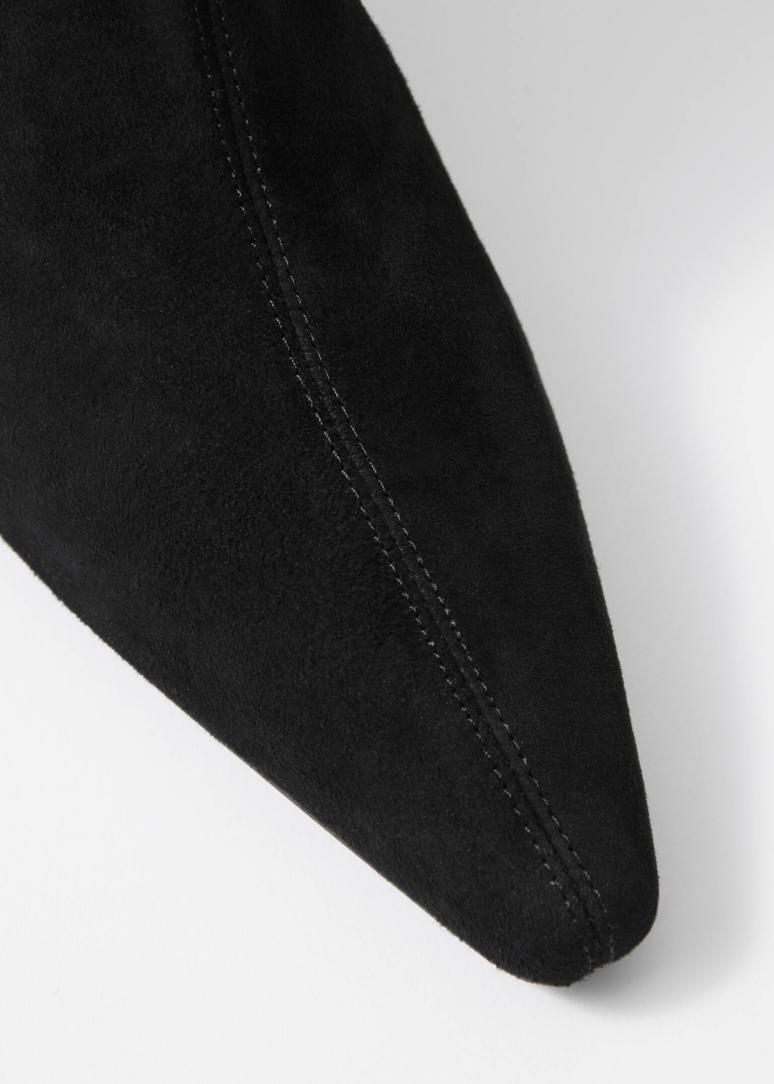 Botines de piel elástica - Ante negro/Burdeos/Piel negra - 2