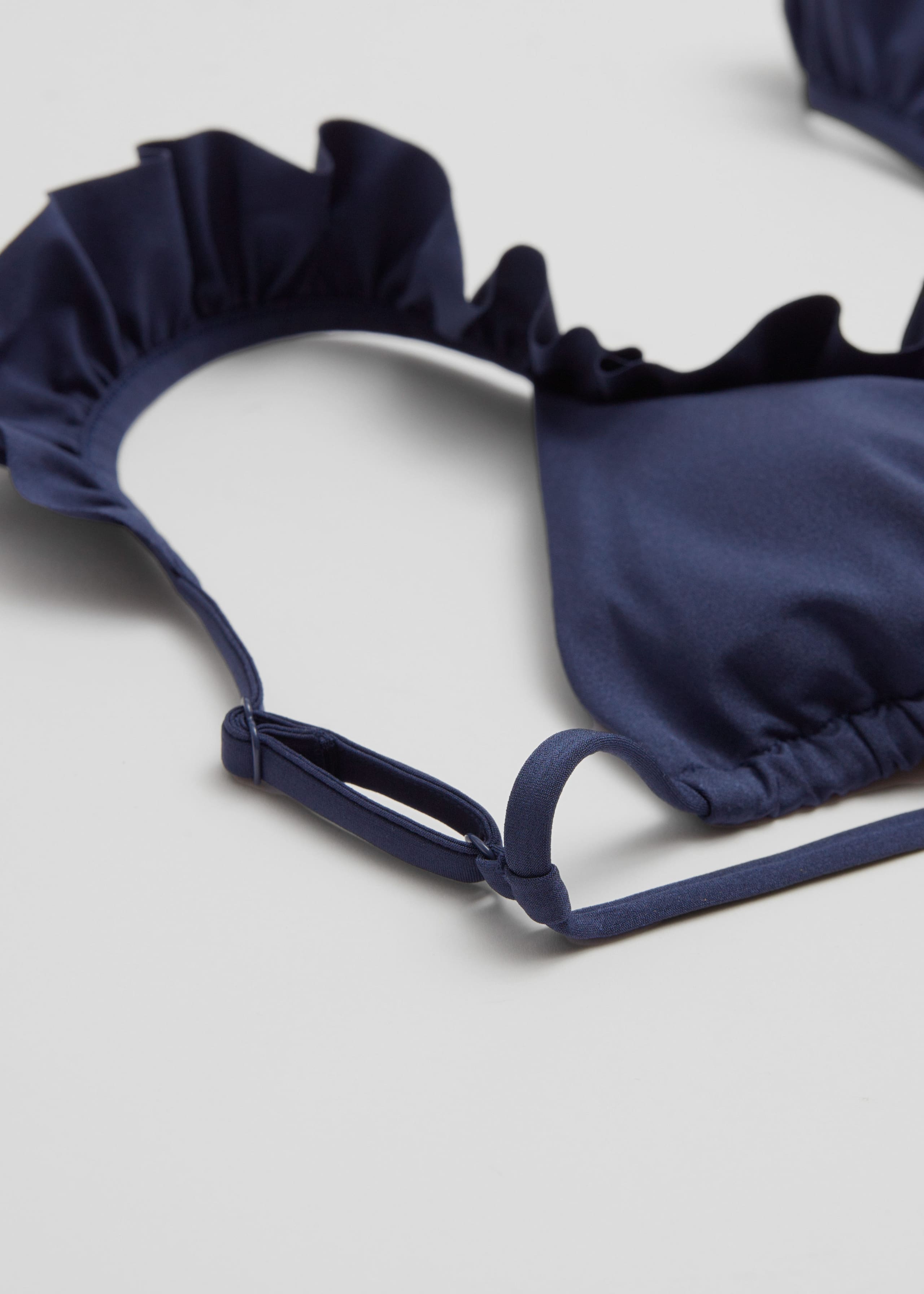 Frilled Triangle Bikini Top - {{variantName}} - Descriptive Detail