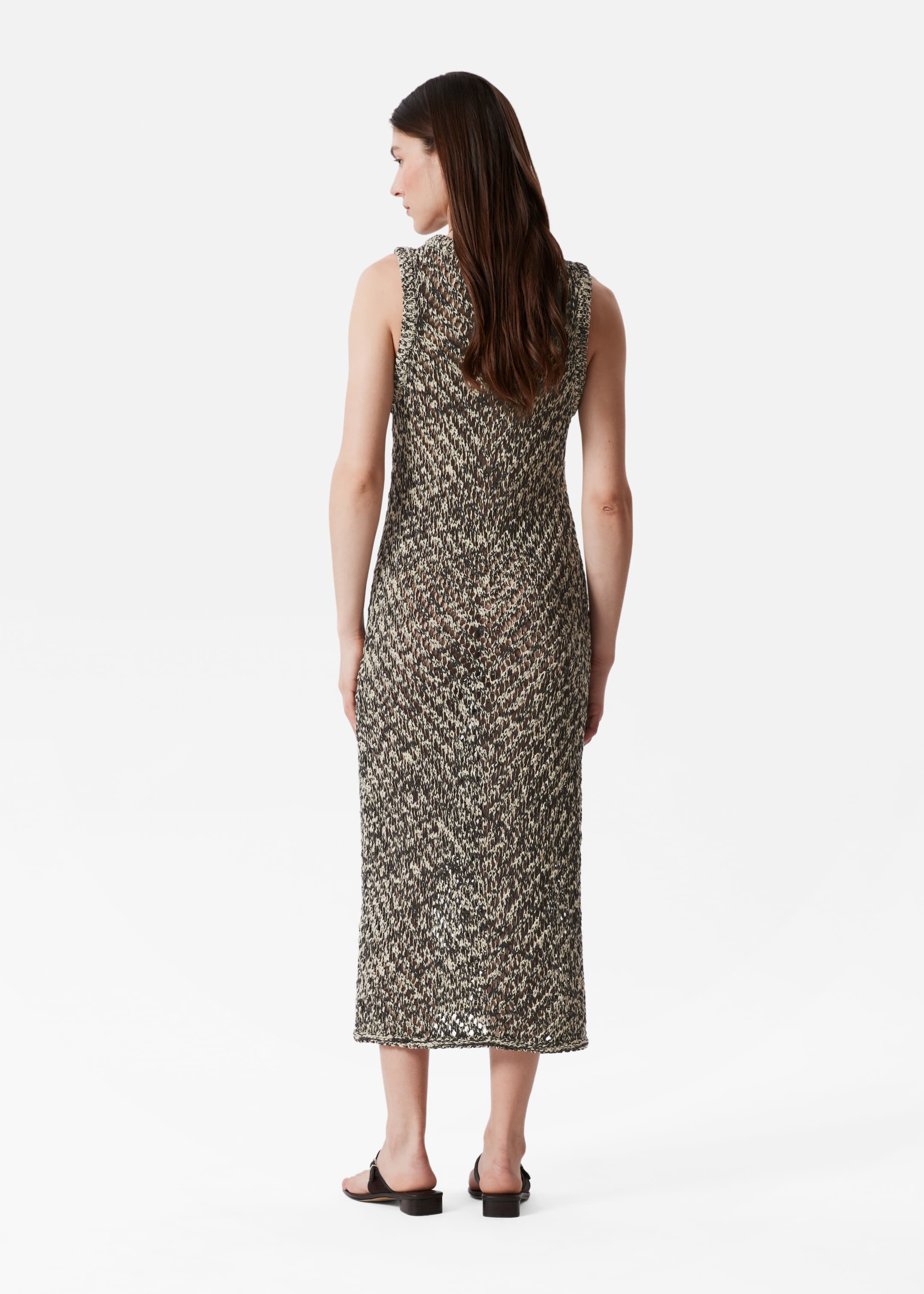 Zobraziť väčší obrázok: Pletené midi šaty - Béžová/Hnedá - ŽENY | H&M SK 2