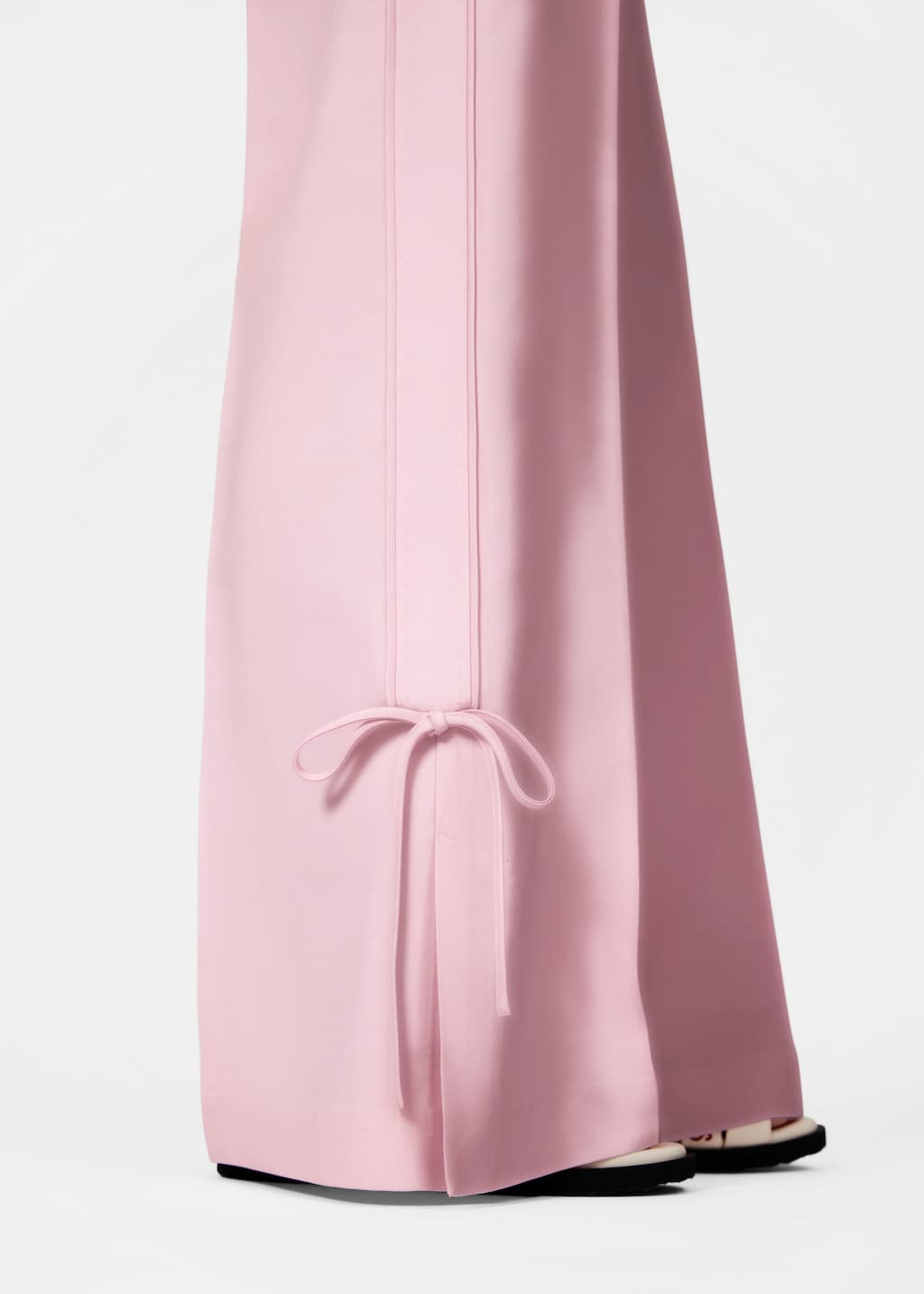 Image of Bow-Detailed Press-Crease Trousers