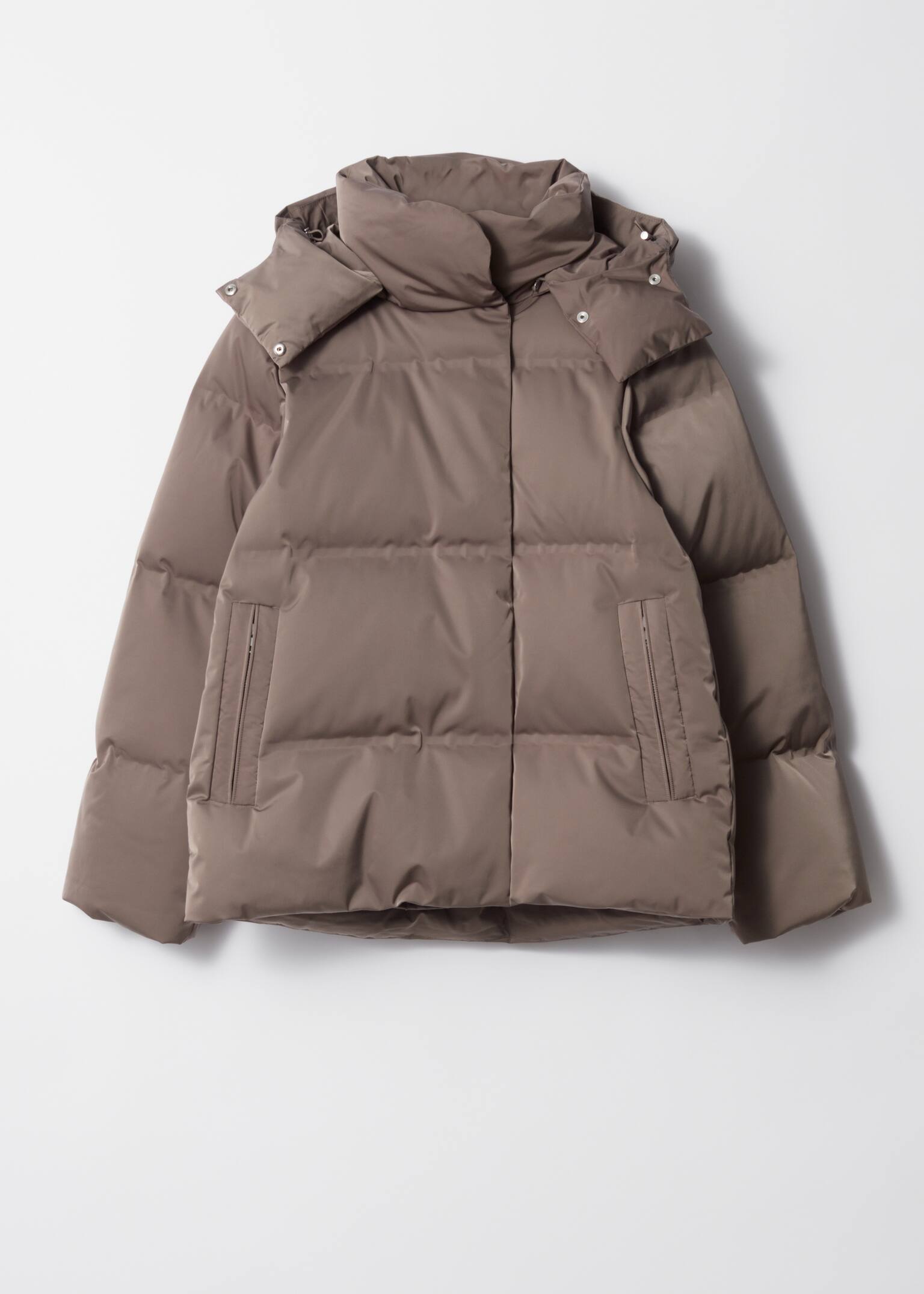 Wattierte Daunenjacke - Braun