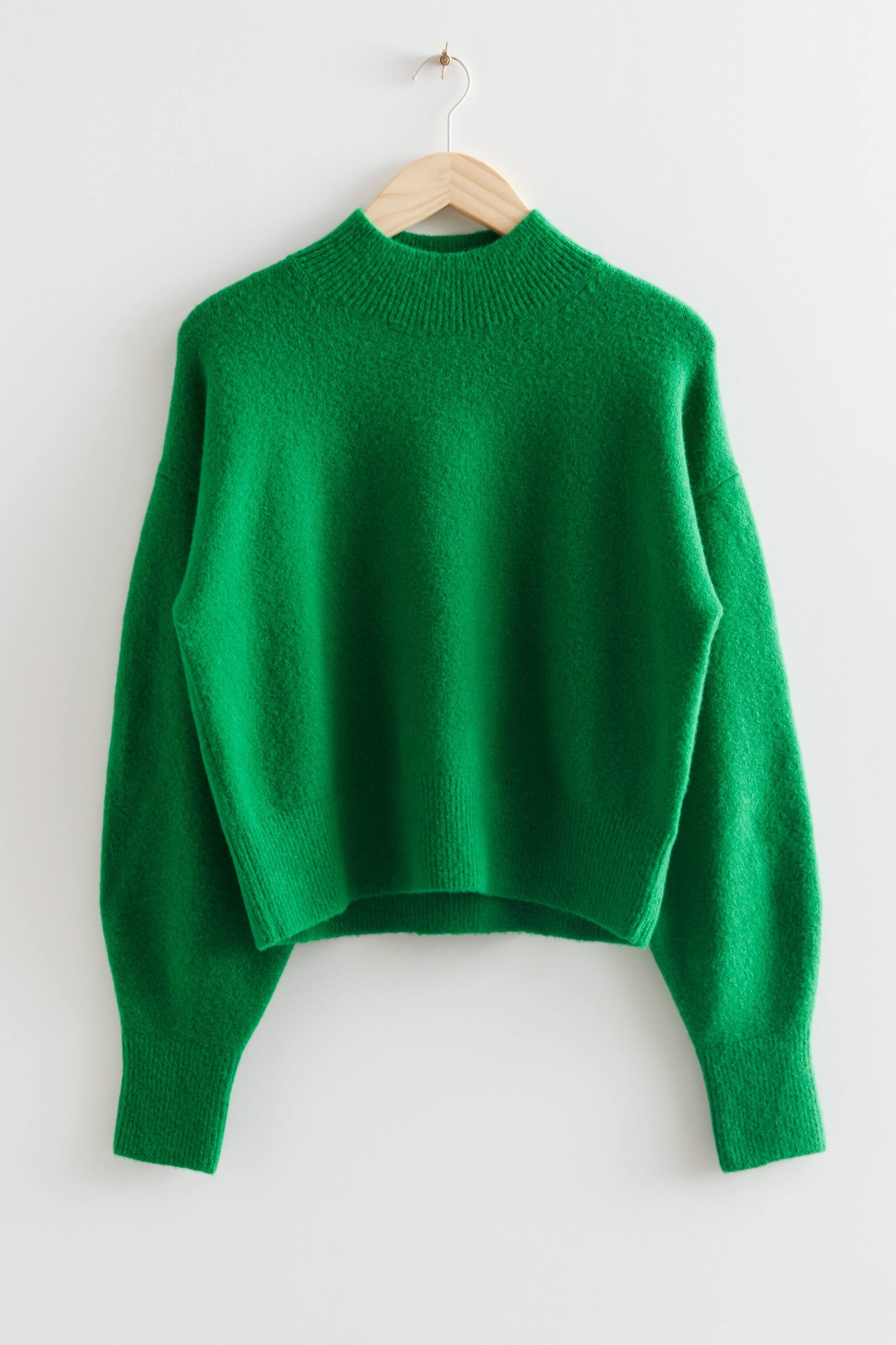 Größeres Bild ansehen: Pullover mit Stehkragen - Leuchtendes Grün - Ladies | H&M DE 1