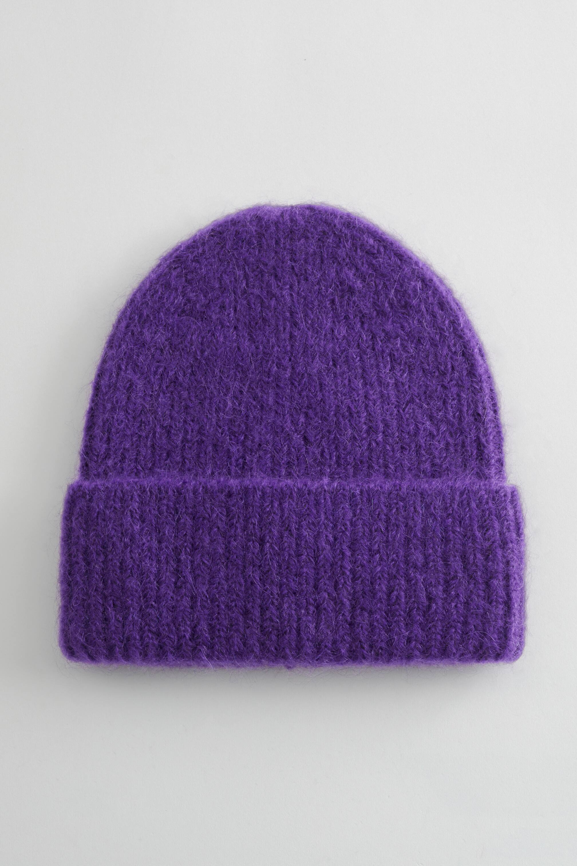 Agrandir l'image: Bonnet en laine mélangée - Violet - FEMME | H&M FR 1
