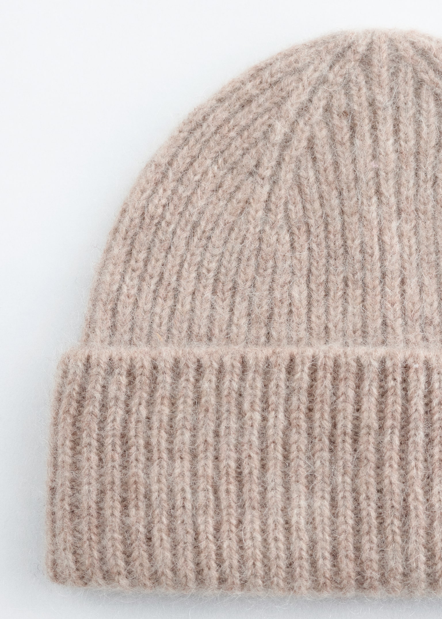 Wool Blend Beanie - Bej/Vișiniu/Dusty blue/Roșu/Dungă burgundy/albastră/Mahogany/Roz - 2