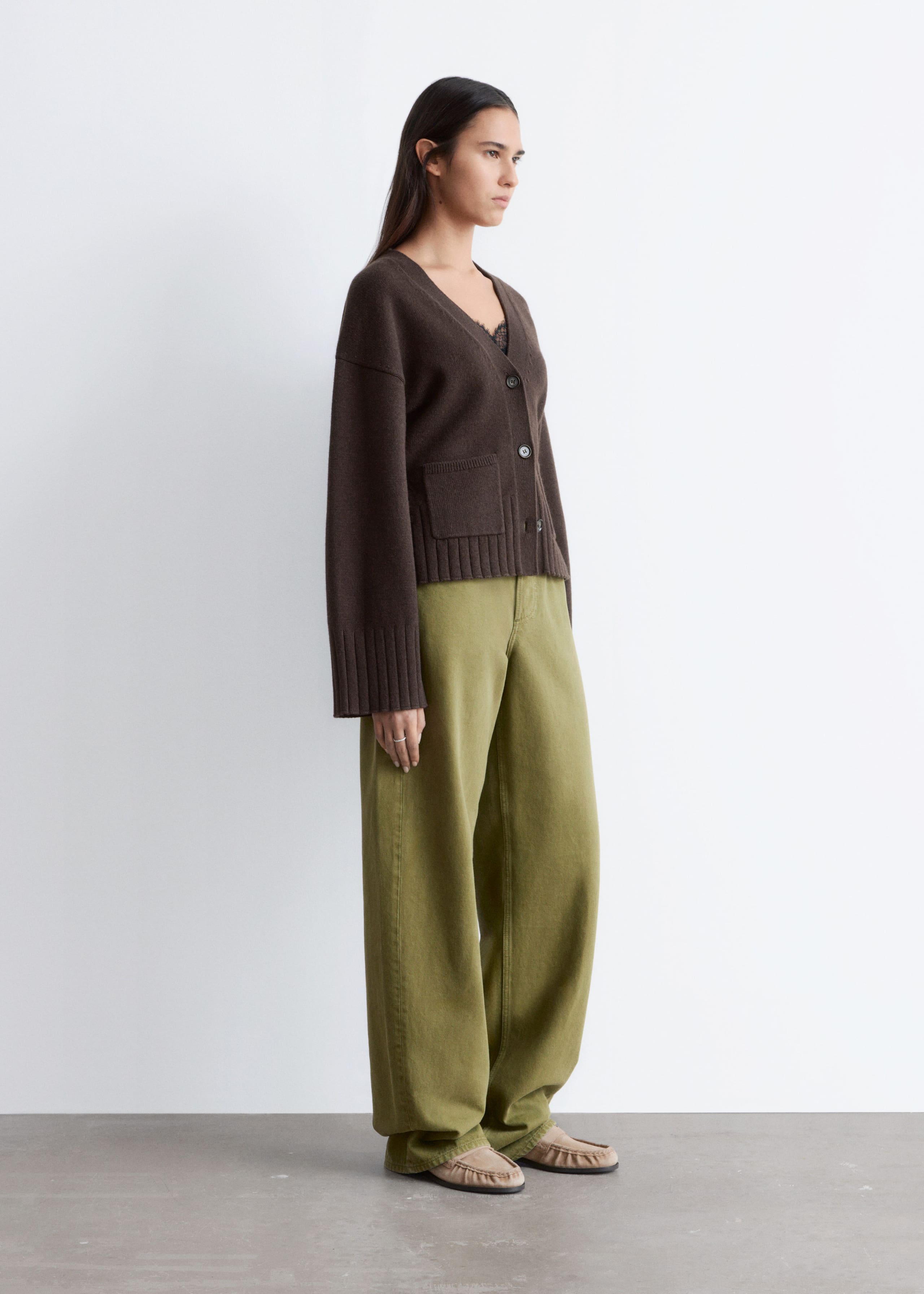 Image of Cardigan in maglia affusolato