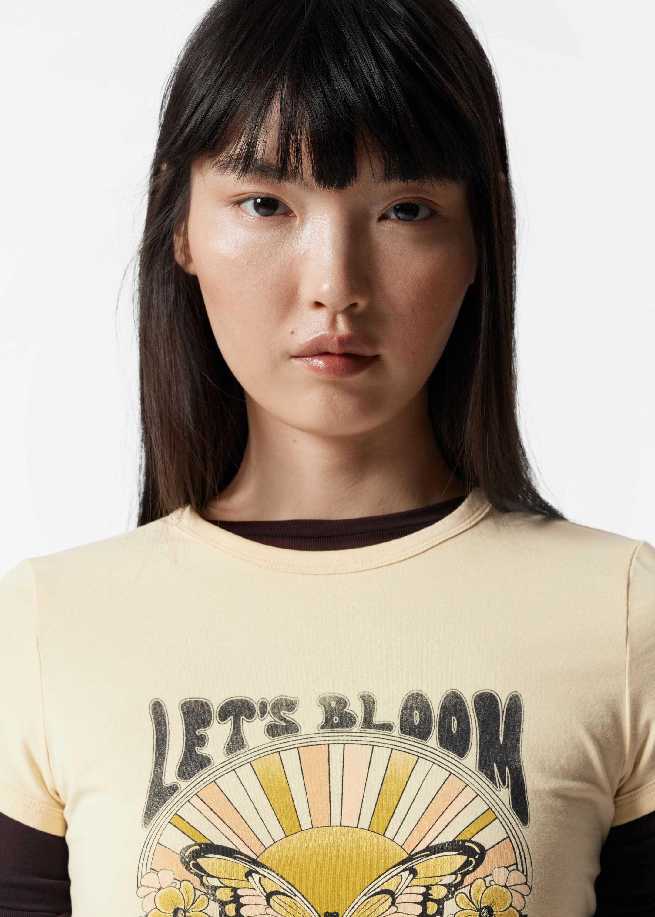 Visualizza immagine più grande: T-shirt con maniche ad aletta - Beige con stampa - DONNA | H&M IT 3