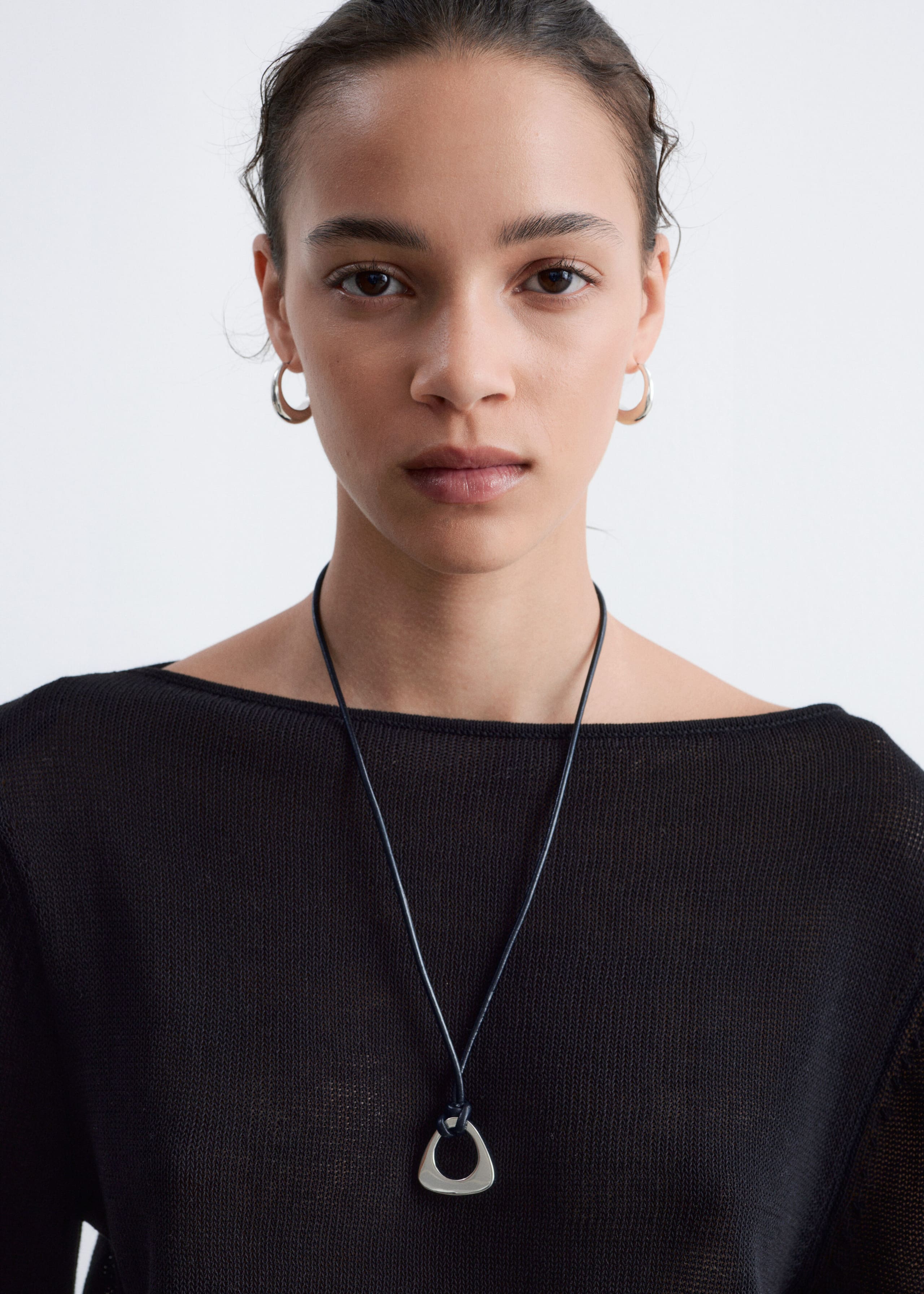 Rolled Edge Boat-Neck Top - Yellow - Lookbook