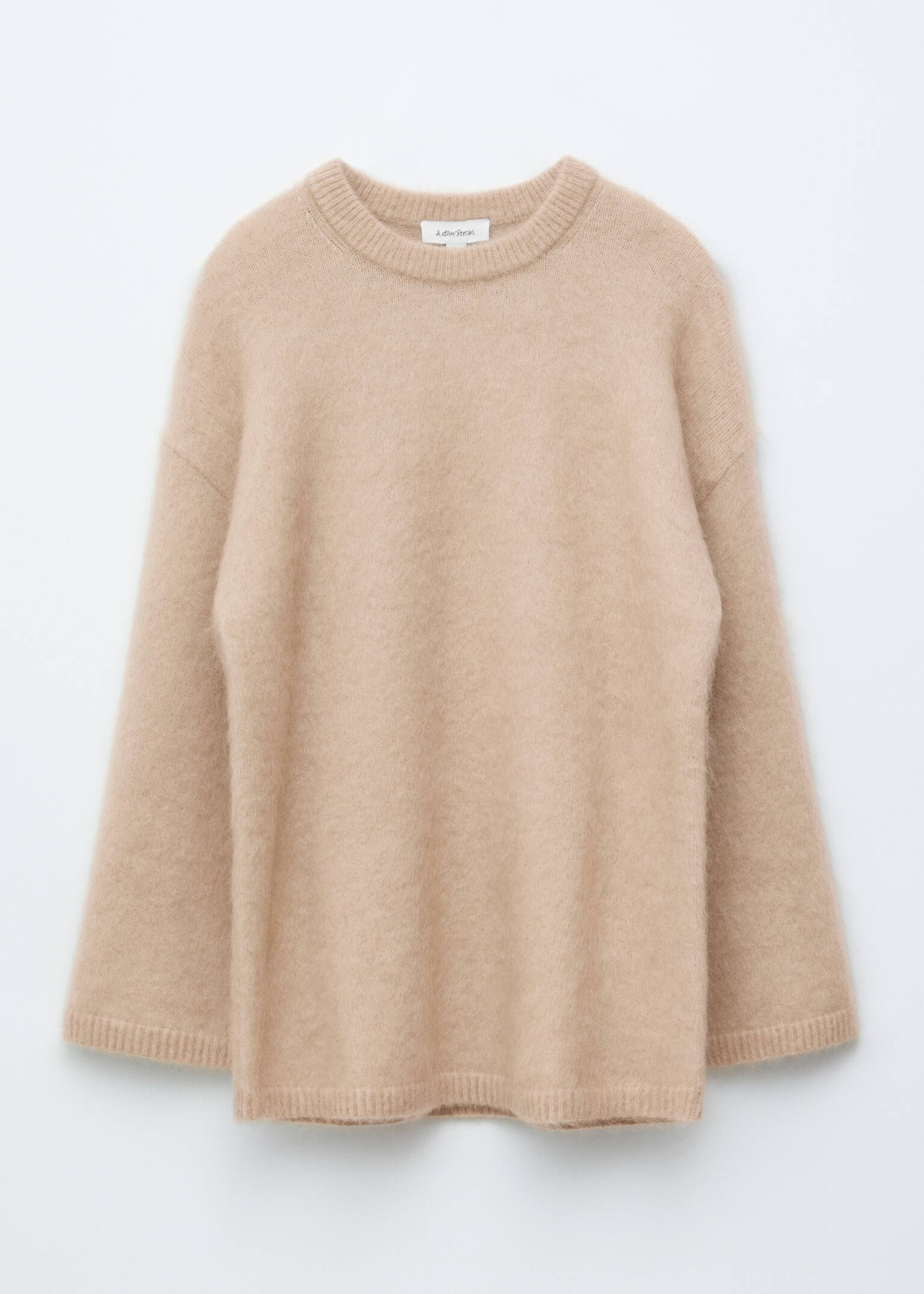 Oversized-Pullover aus Mohair-Mix - Beige/Flieder/Dunkelbraun - 1