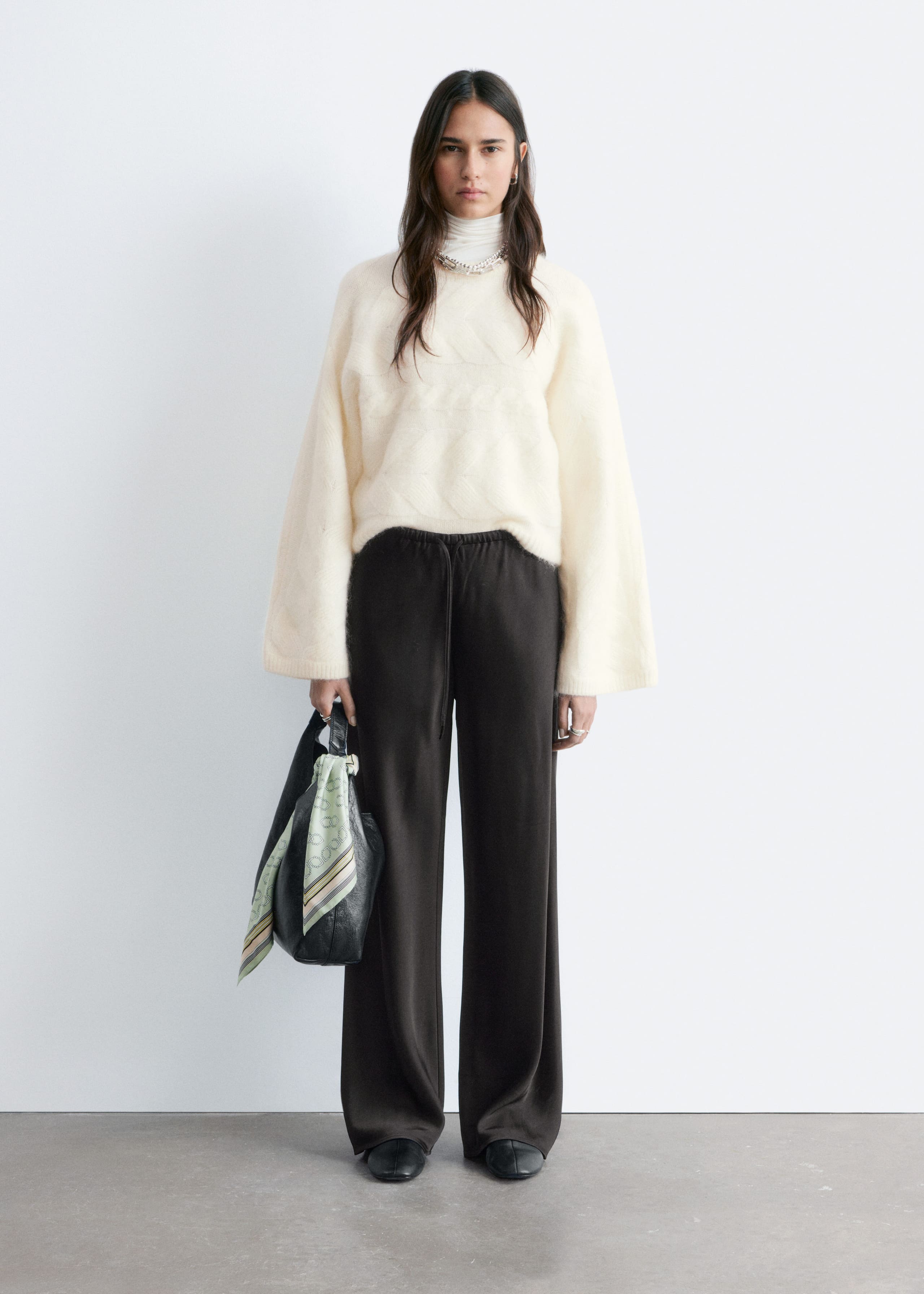 Image of Pullover aus Mohairmischung mit Zopfstrickmuster