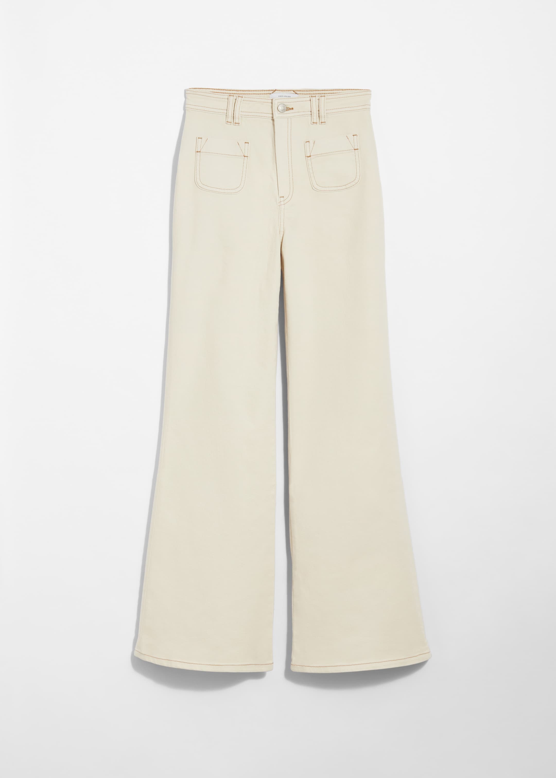 View larger image: High-Waist Flared Jeans - Cream - Ladies | H&M GB 1