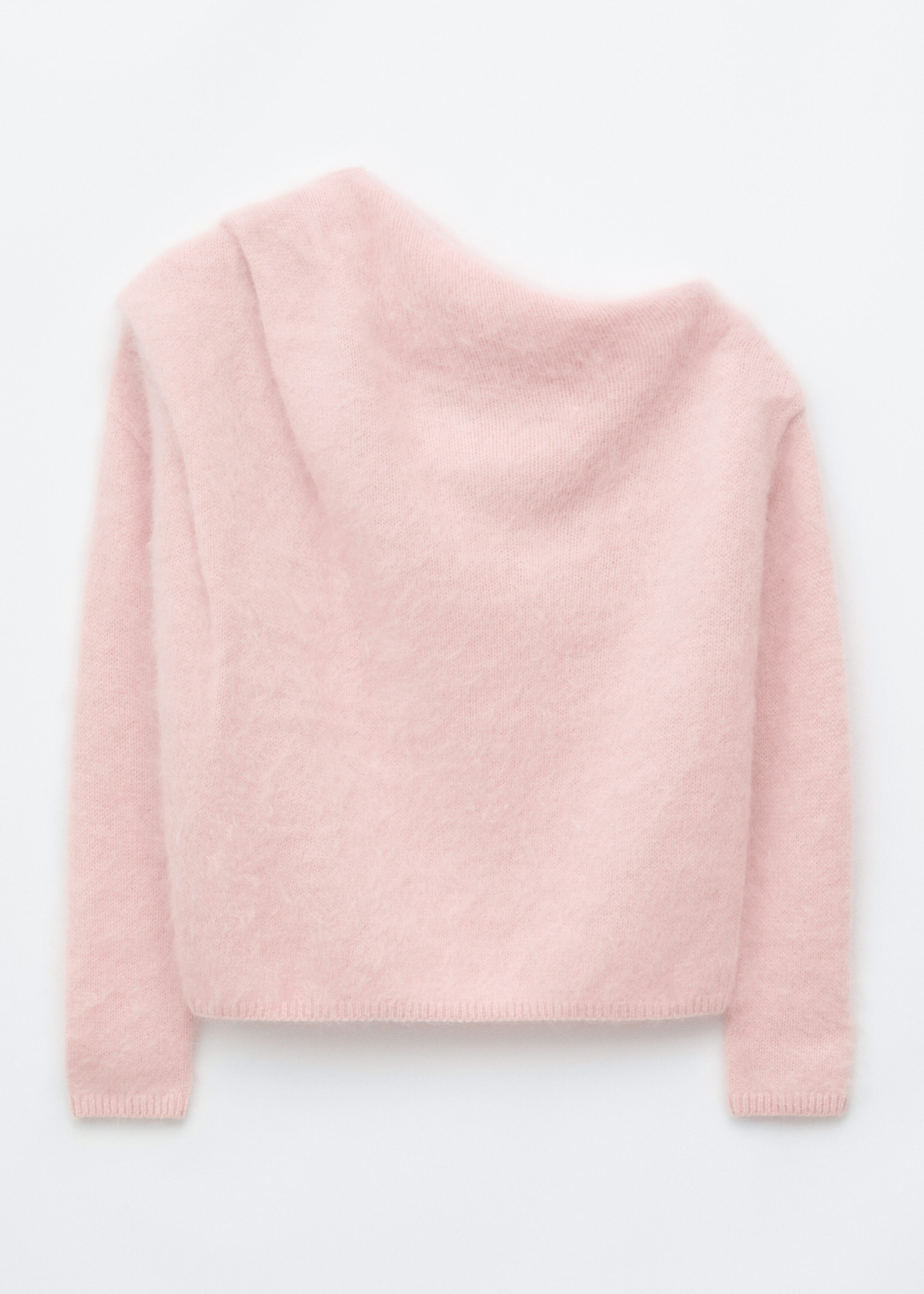 Draped-Neck Merino Wool Jumper
