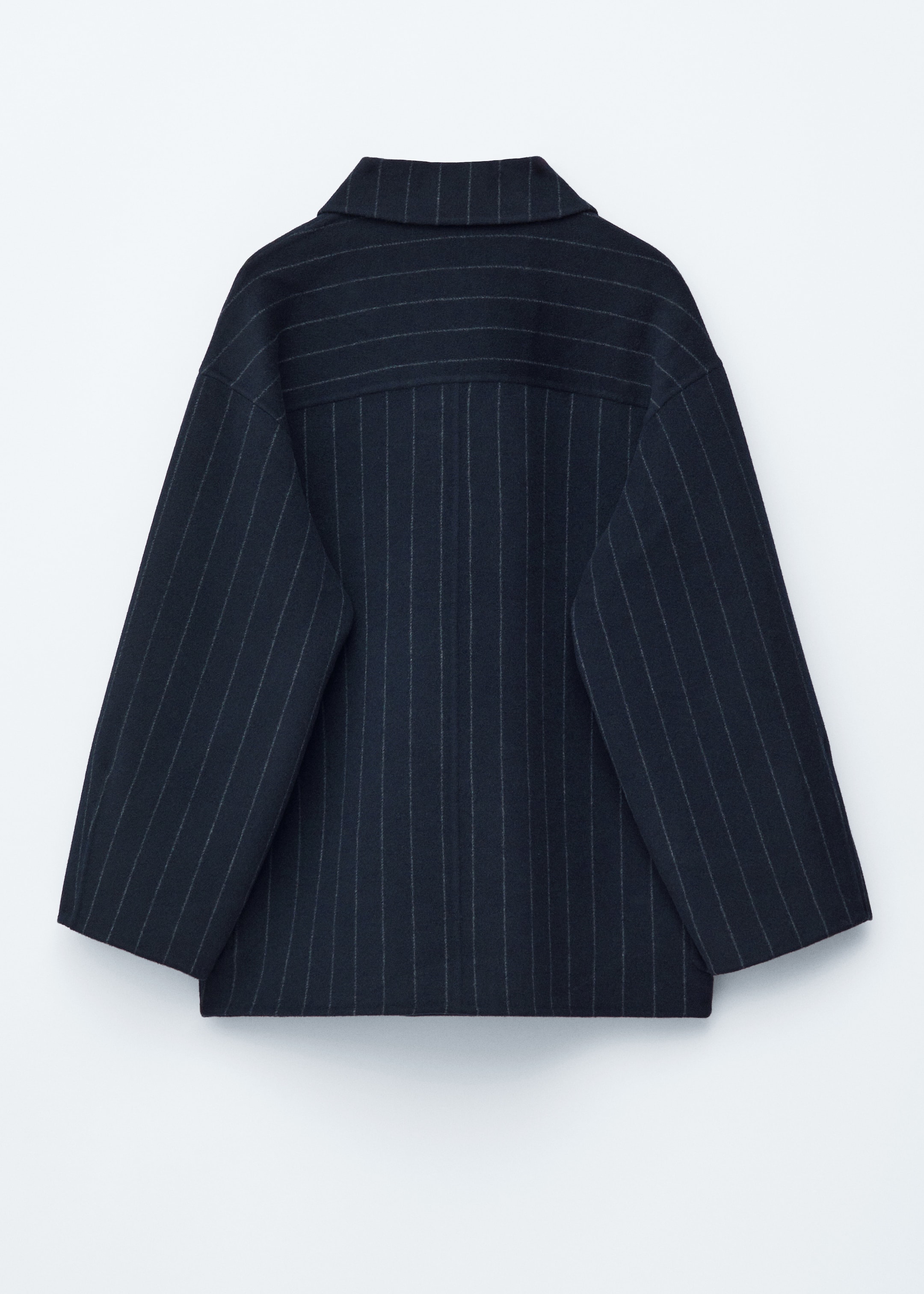 Visualizza immagine più grande: Giacca in lana cocoon - Blu navy con motivo gessato - DONNA | H&M IT 6