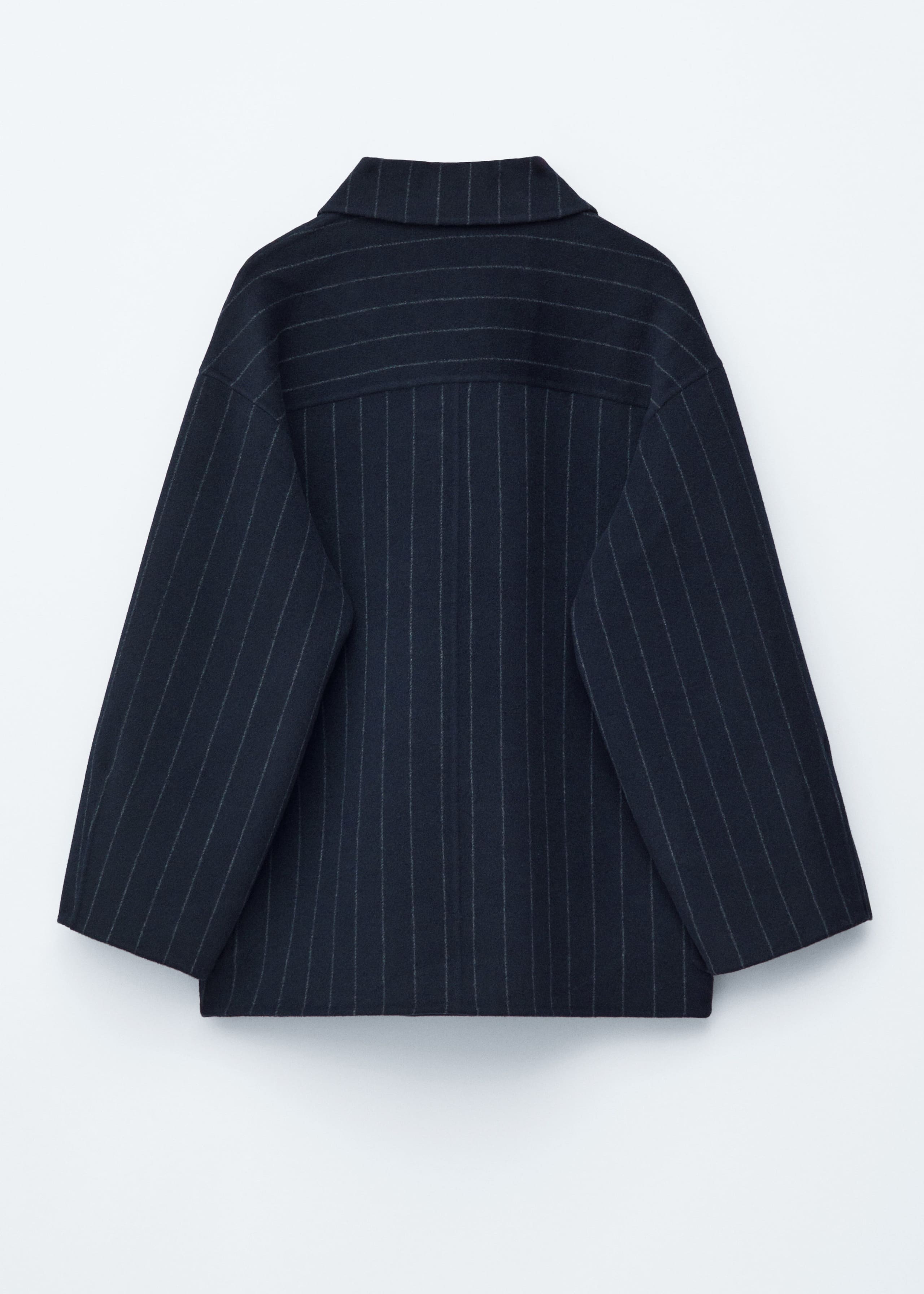 Image of Cocoon-Shaped Wool Jacket