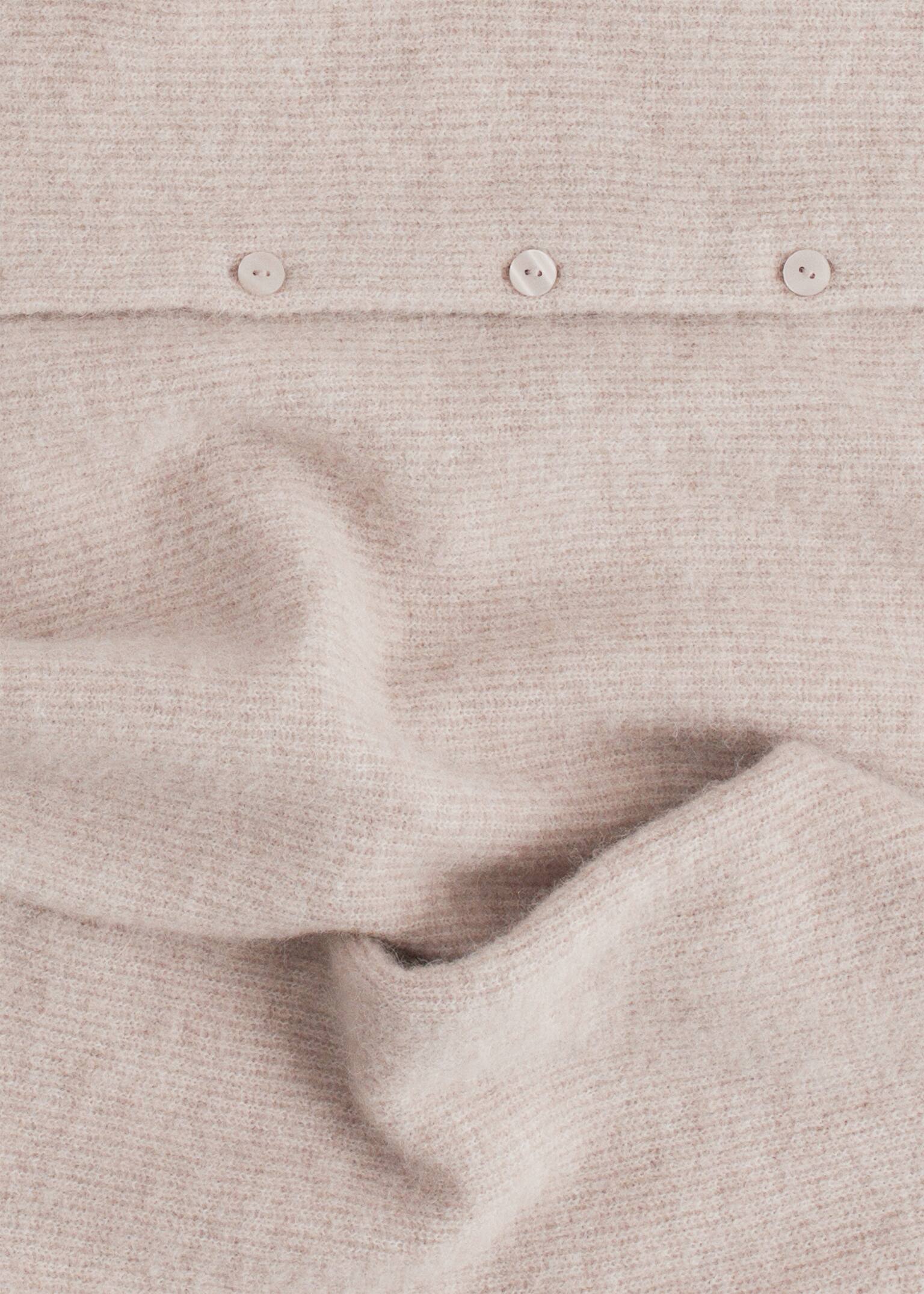 Alpaca-Blend Knitted Cardigan - Mole/Burgundy Melange/Dusty Pink/Grey/White/Taupe Brown - 4