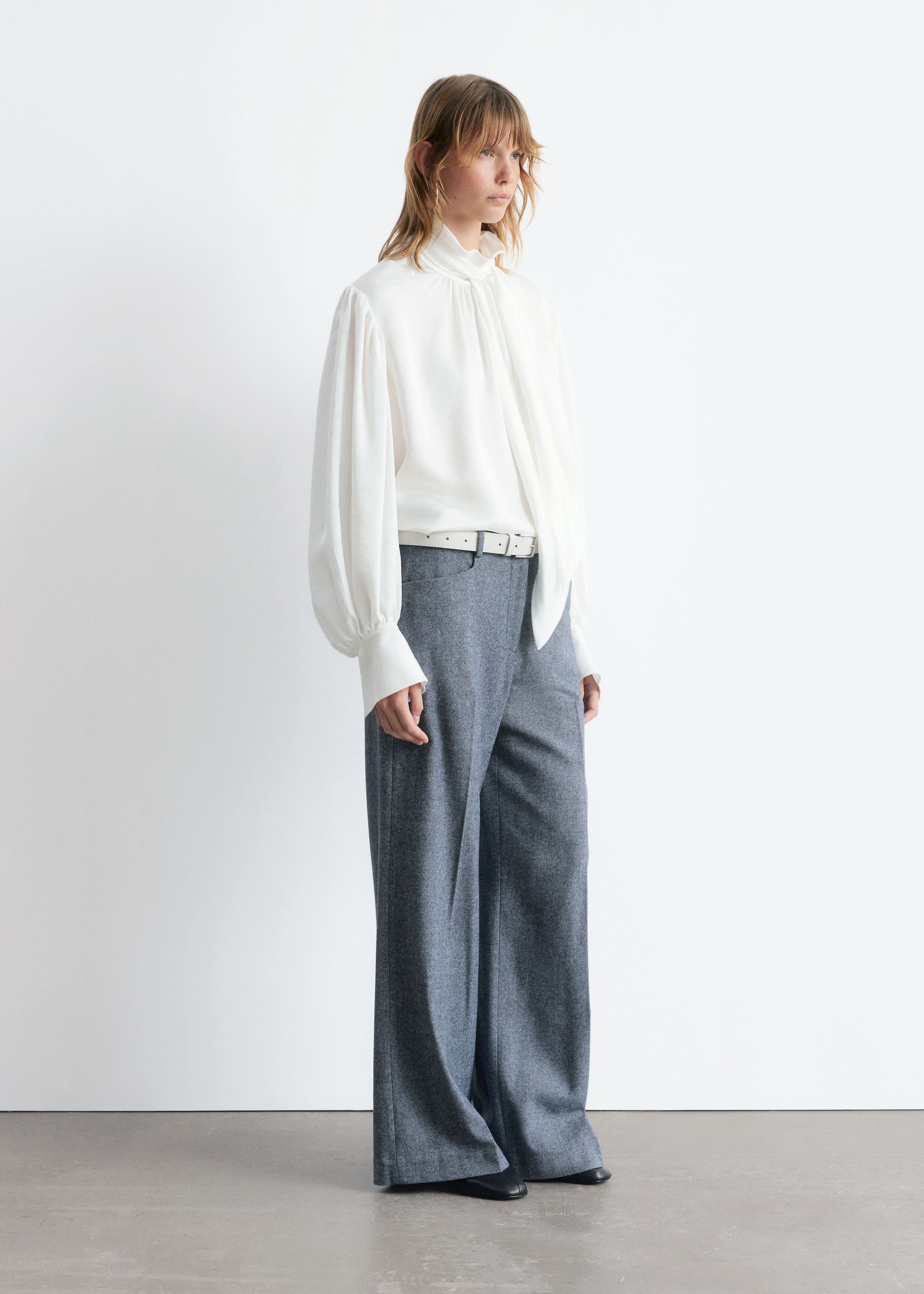 Image of Tailored Wool-Blend Trousers