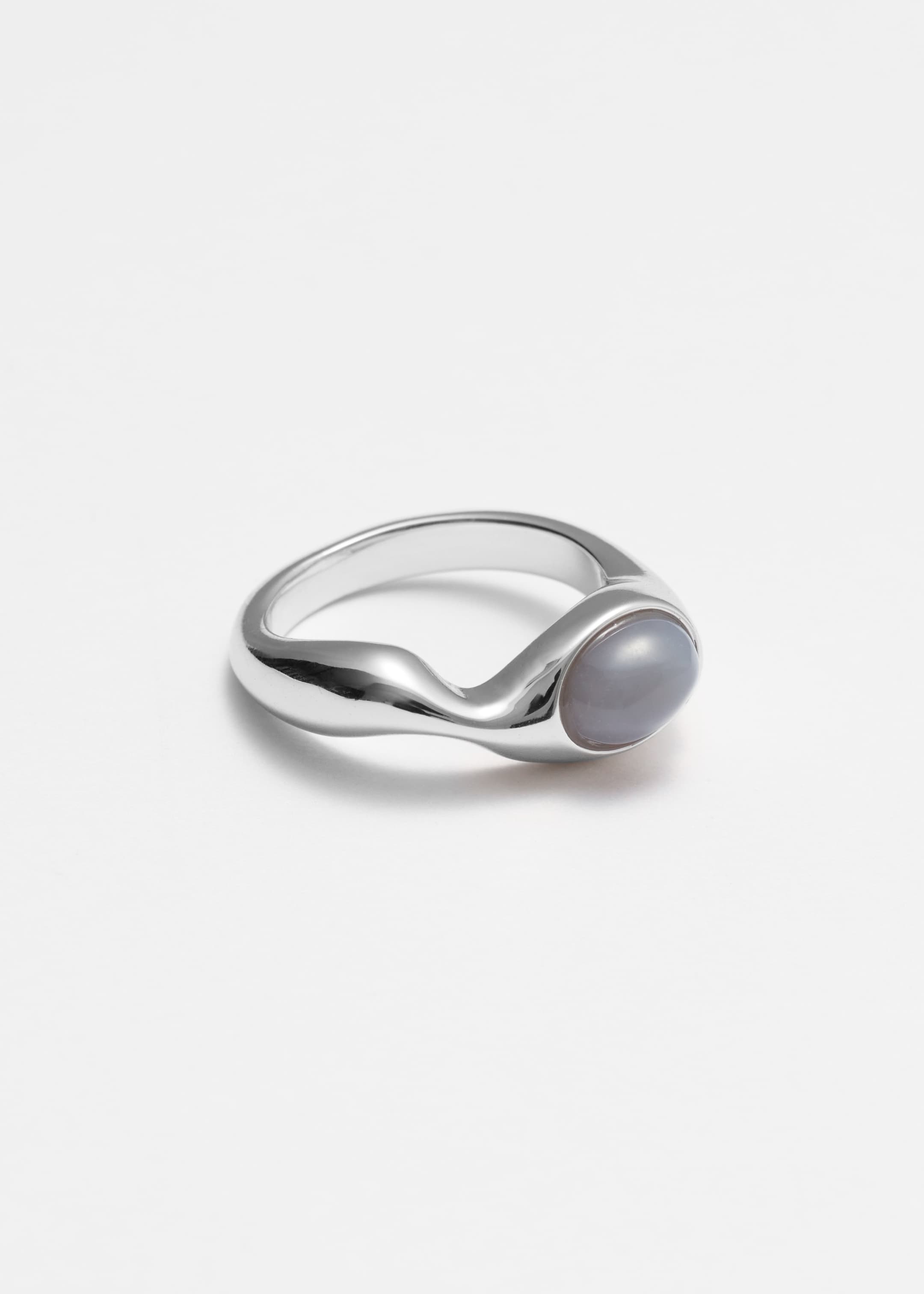 Se større billede: Asymmetrisk ring med sten - Sølv - DAME | H&M DK 1