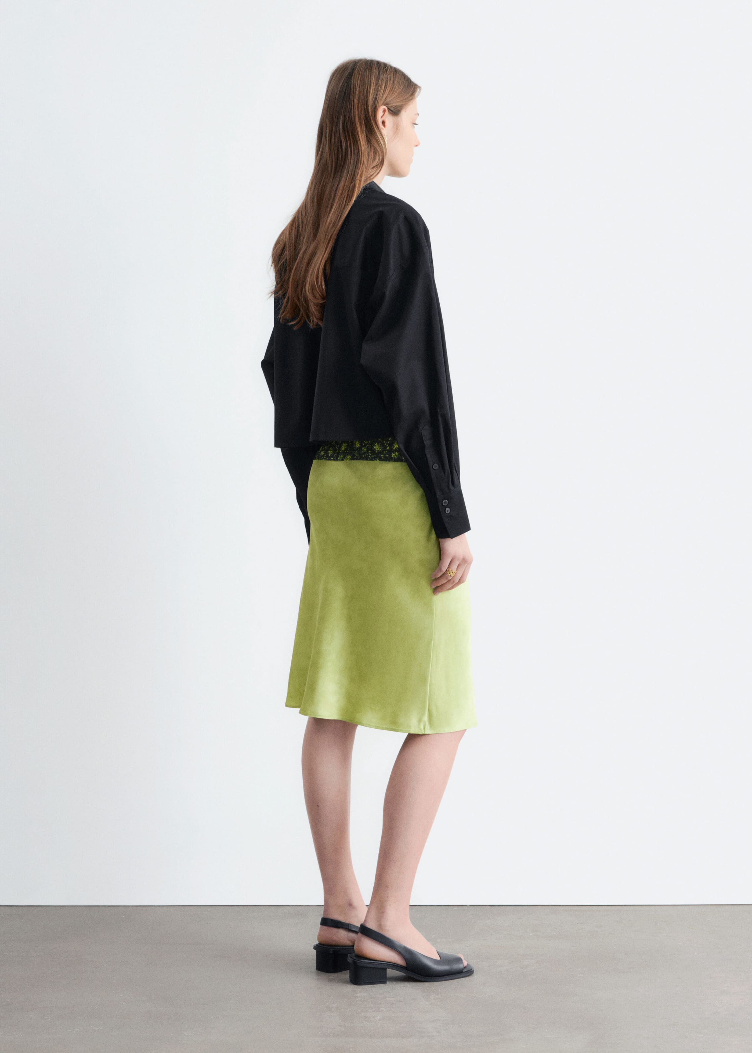 Image of Kurze Oversized-Bluse aus Baumwolle